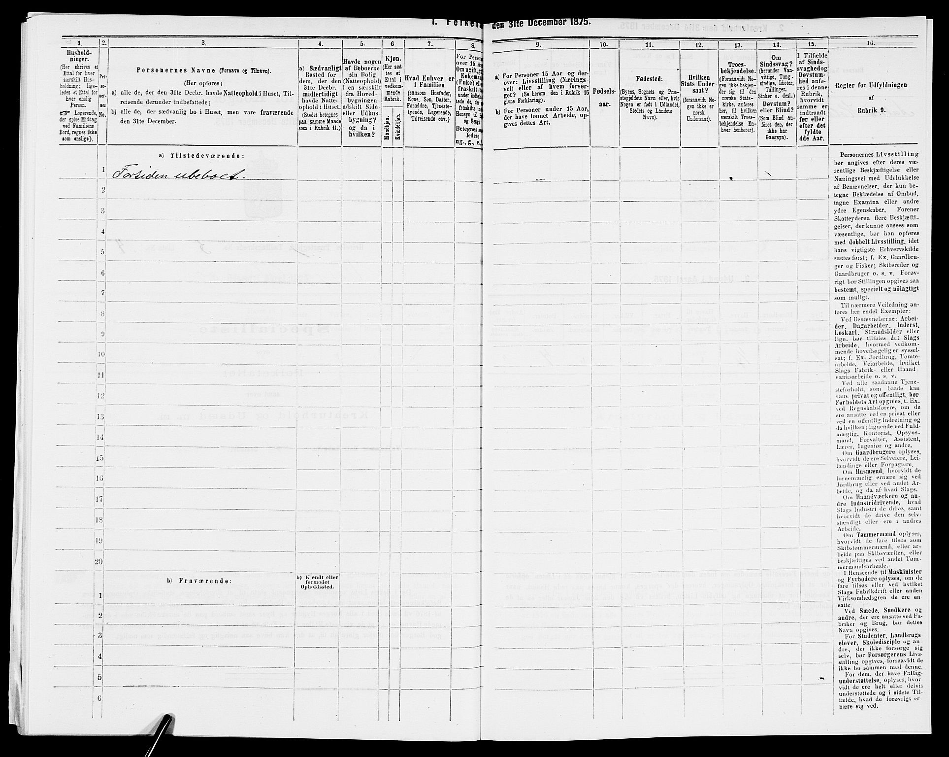 SAK, Folketelling 1875 for 0933P Herefoss prestegjeld, 1875, s. 455