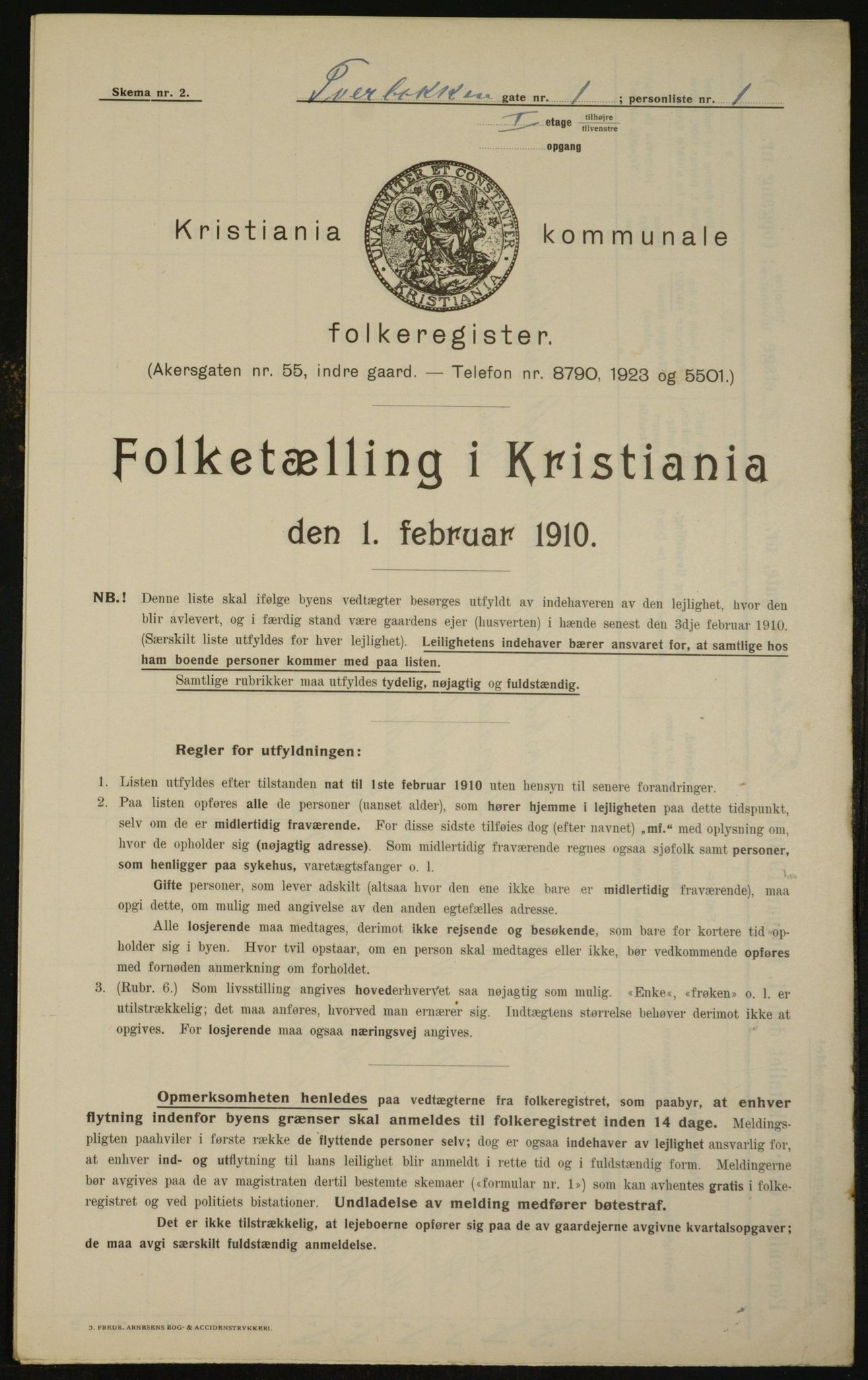 OBA, Kommunal folketelling 1.2.1910 for Kristiania, 1910, s. 111391