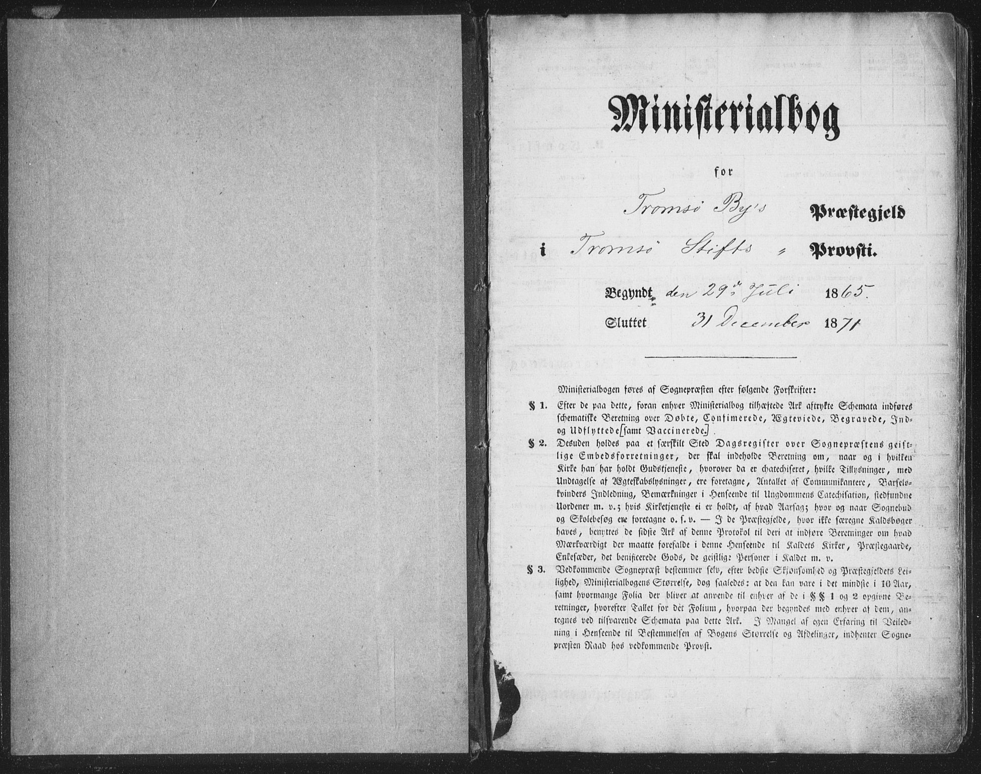 Tromsø sokneprestkontor/stiftsprosti/domprosti, AV/SATØ-S-1343/G/Ga/L0012kirke: Ministerialbok nr. 12, 1865-1871