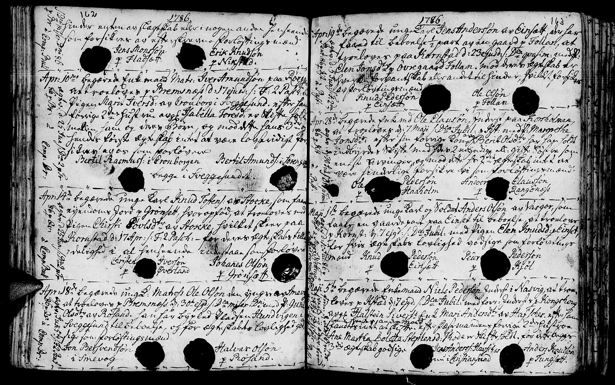 Ministerialprotokoller, klokkerbøker og fødselsregistre - Møre og Romsdal, AV/SAT-A-1454/568/L0794: Ministerialbok nr. 568A03, 1764-1801, s. 162-163