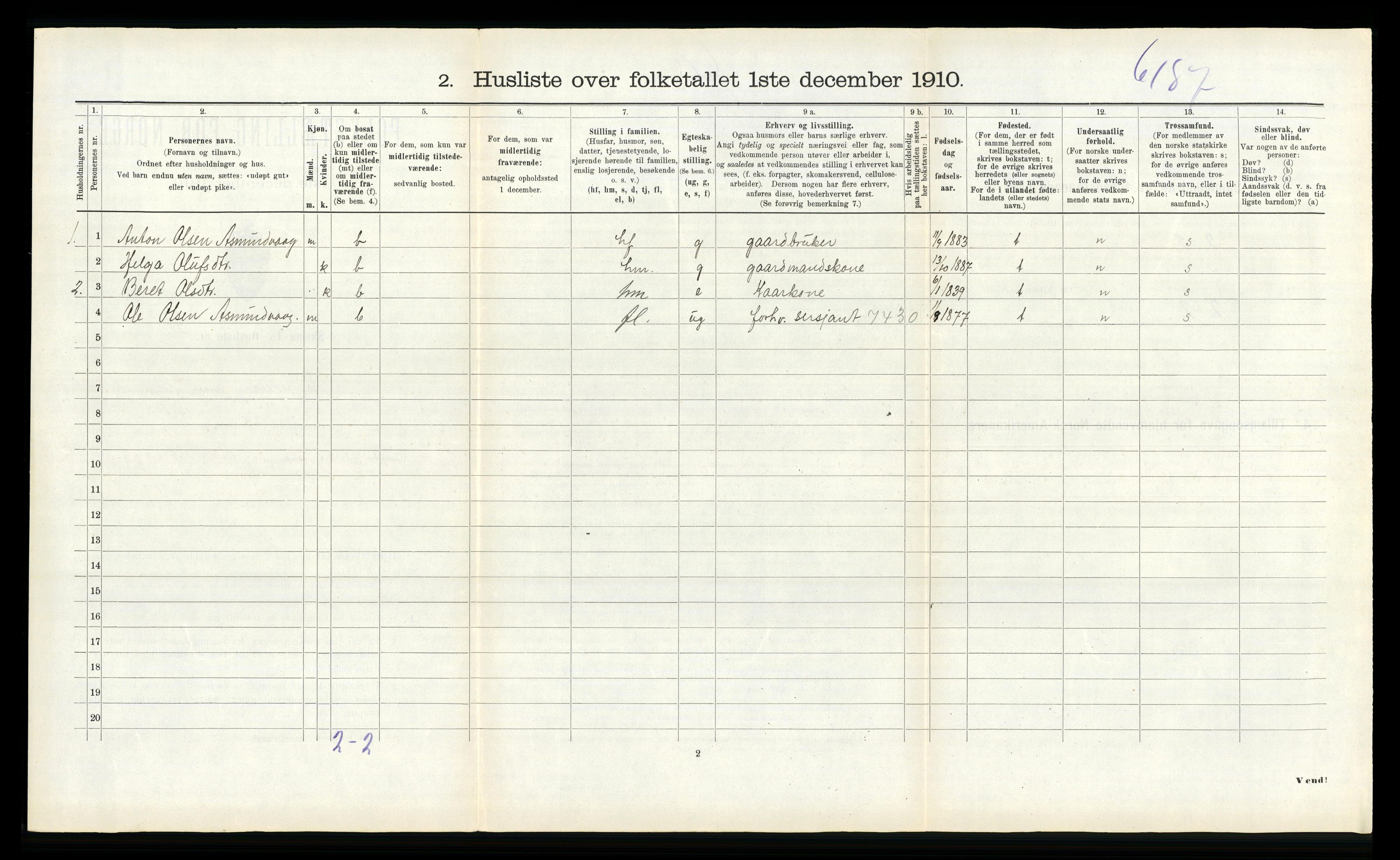 RA, Folketelling 1910 for 1617 Hitra herred, 1910, s. 490