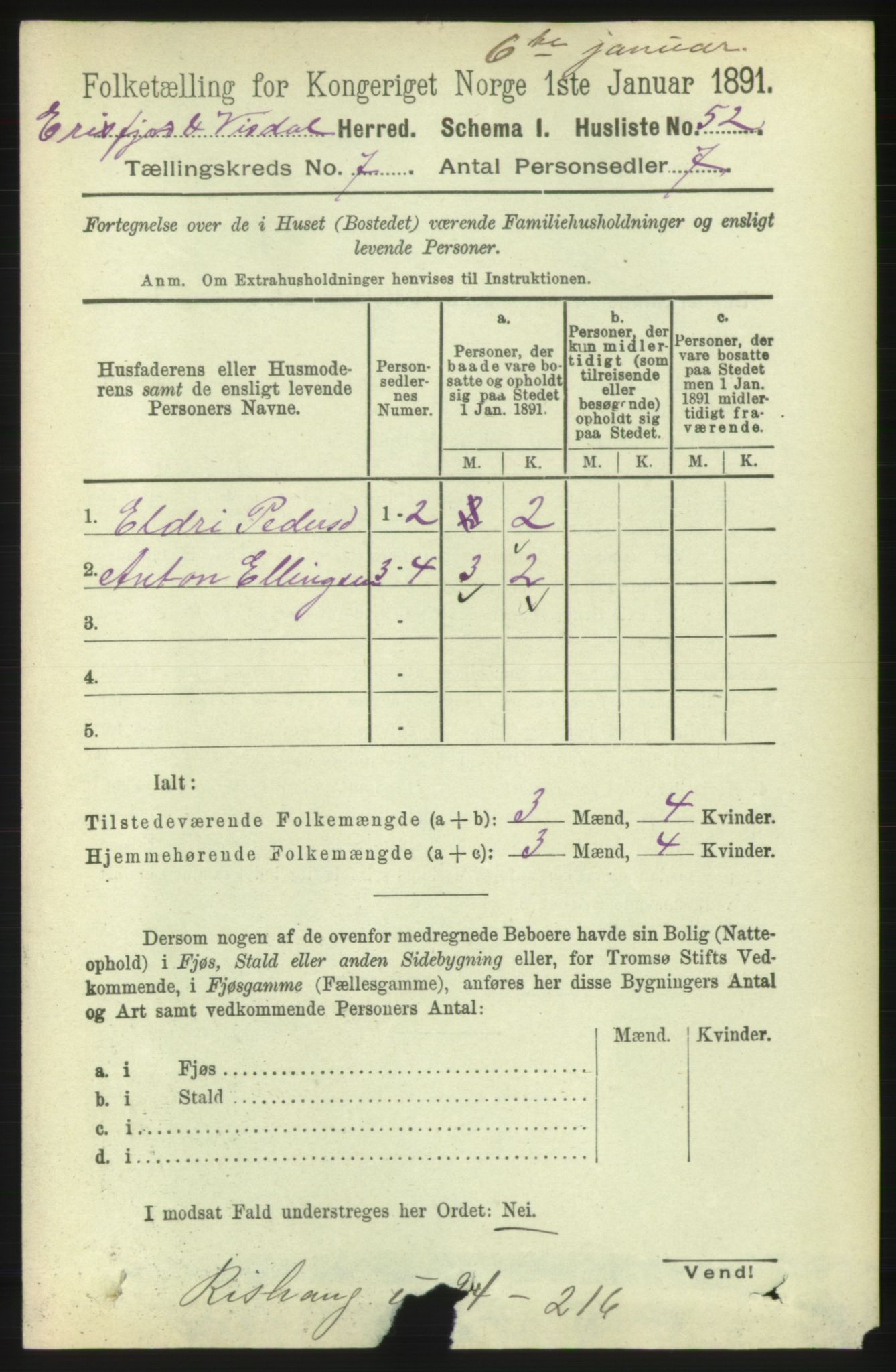 RA, Folketelling 1891 for 1542 Eresfjord og Vistdal herred, 1891, s. 1966