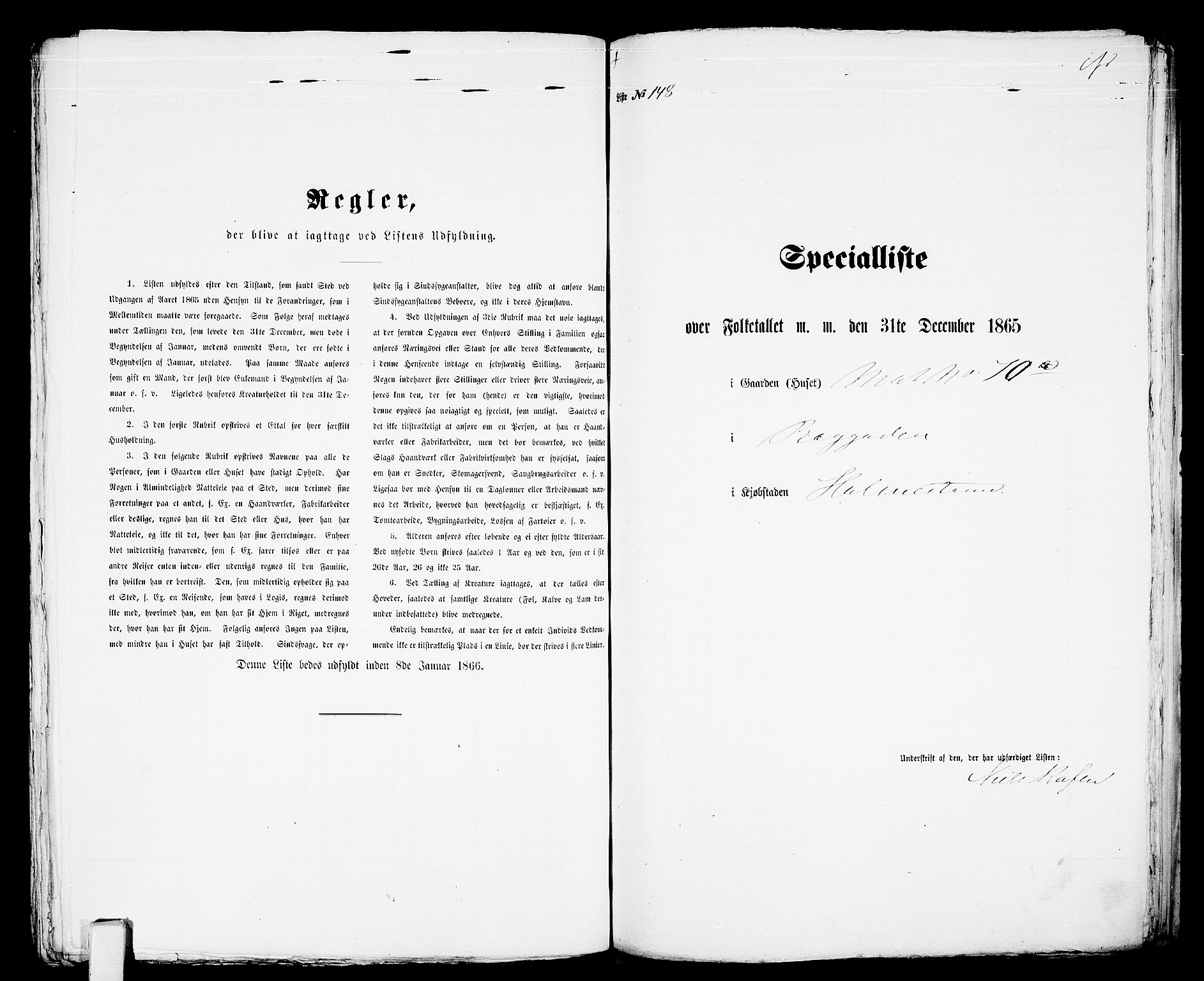 RA, Folketelling 1865 for 0702B Botne prestegjeld, Holmestrand kjøpstad, 1865, s. 304