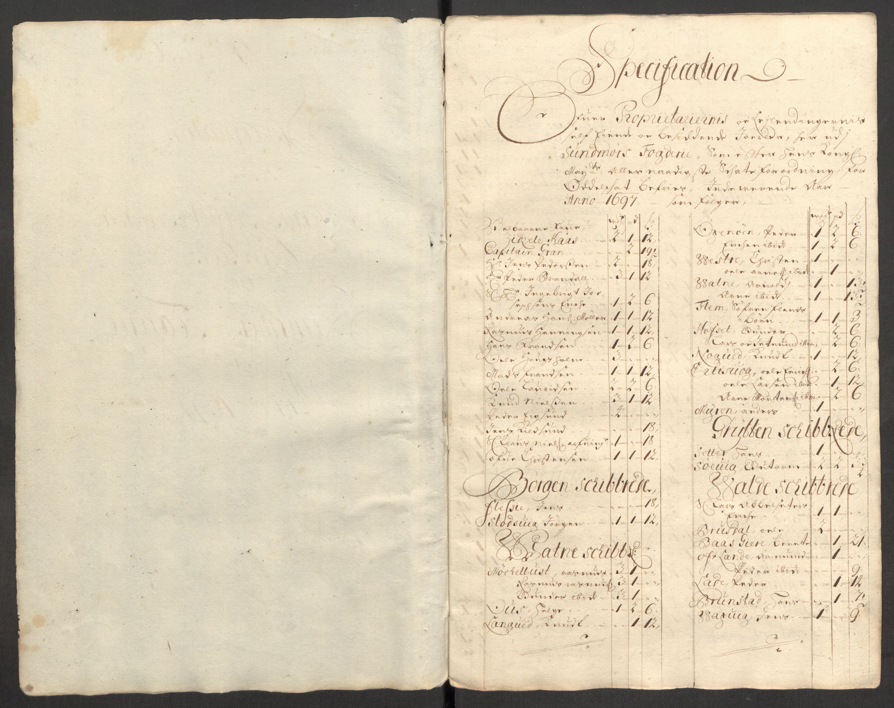 Rentekammeret inntil 1814, Reviderte regnskaper, Fogderegnskap, RA/EA-4092/R54/L3556: Fogderegnskap Sunnmøre, 1696-1698, s. 247