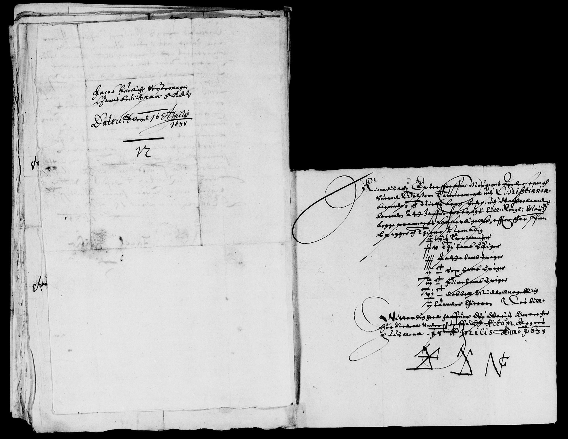 Rentekammeret inntil 1814, Reviderte regnskaper, Lensregnskaper, RA/EA-5023/R/Rb/Rba/L0133: Akershus len, 1637-1638