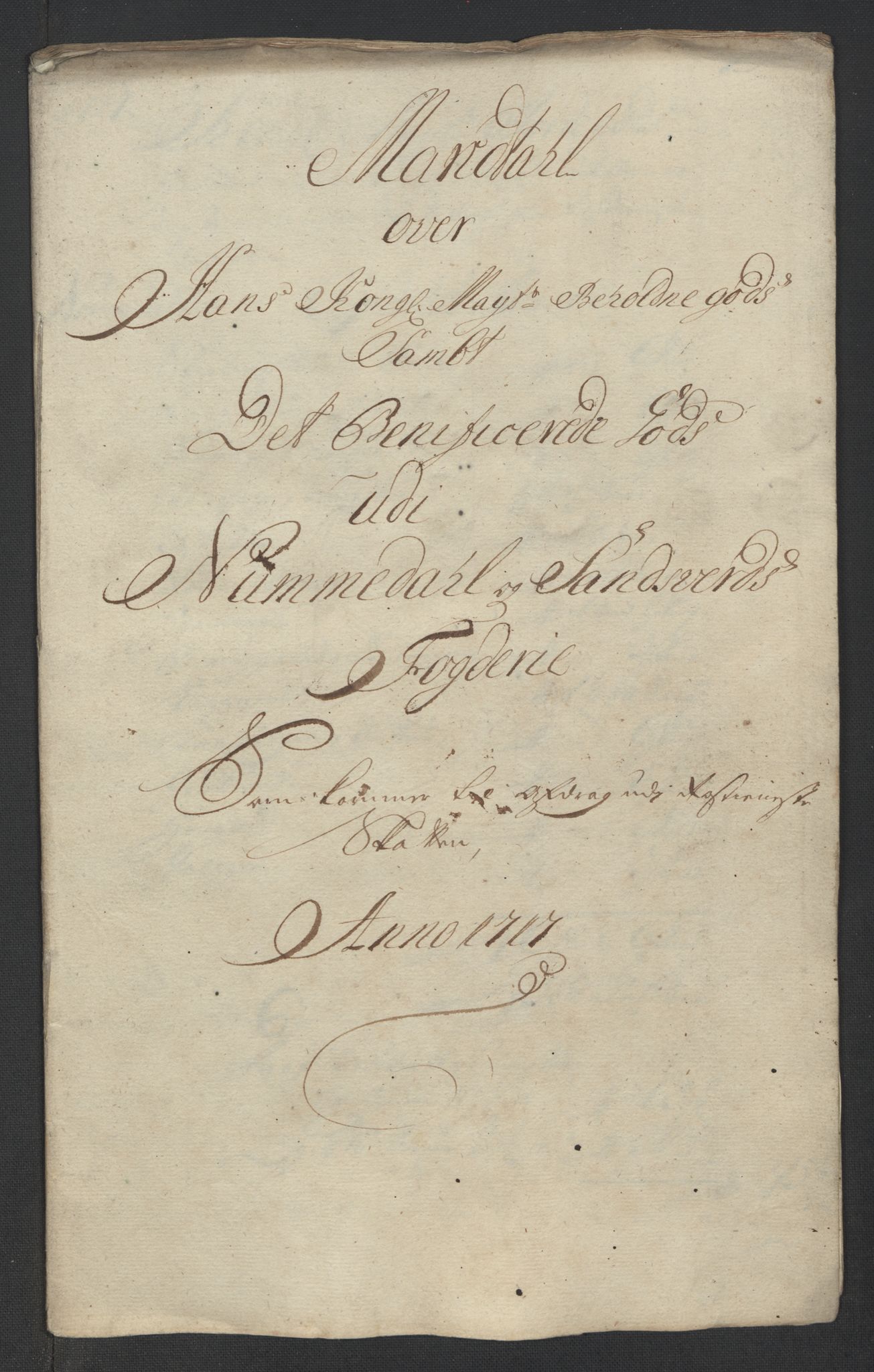 Rentekammeret inntil 1814, Reviderte regnskaper, Fogderegnskap, RA/EA-4092/R24/L1593: Fogderegnskap Numedal og Sandsvær, 1717, s. 356