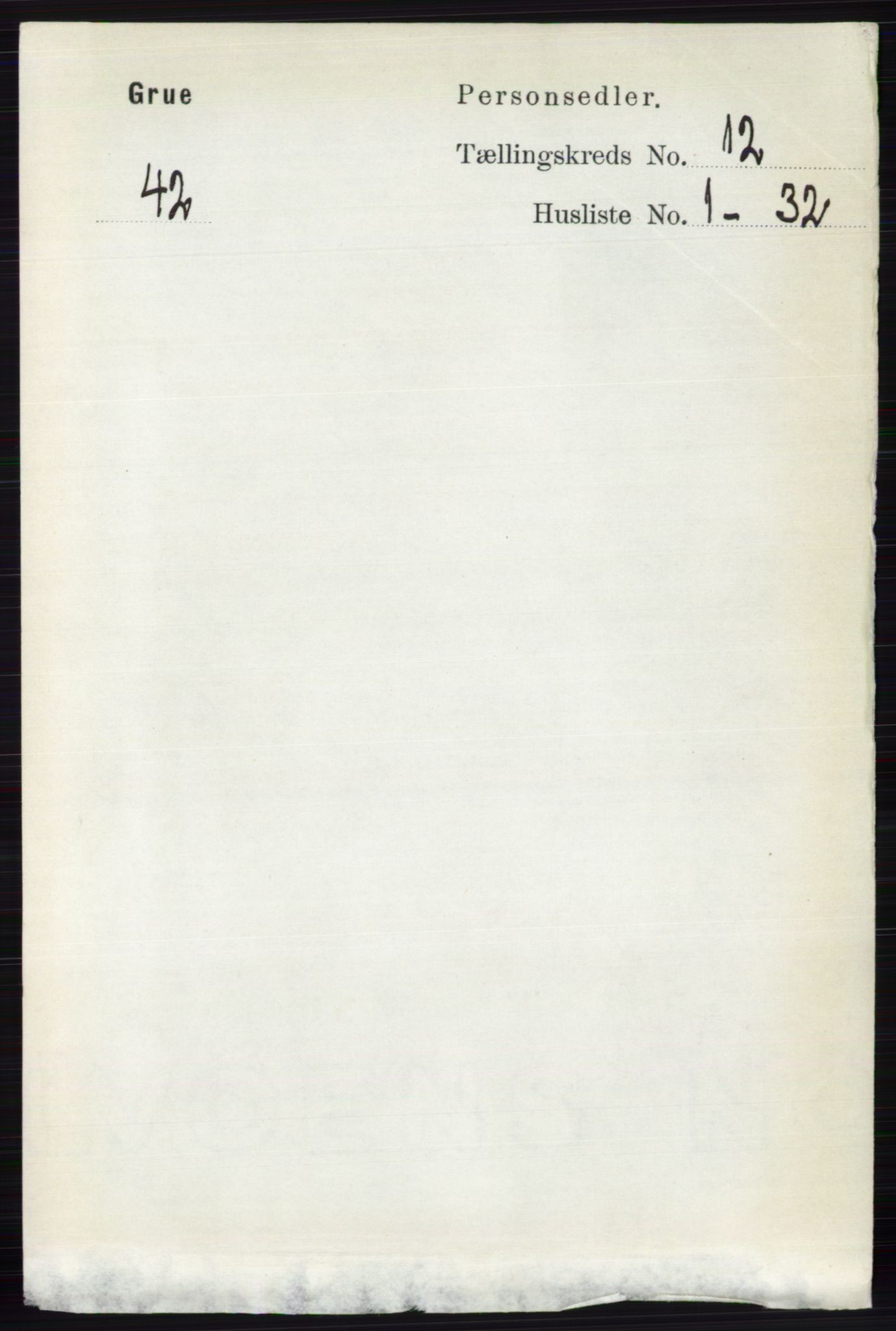 RA, Folketelling 1891 for 0423 Grue herred, 1891, s. 6118