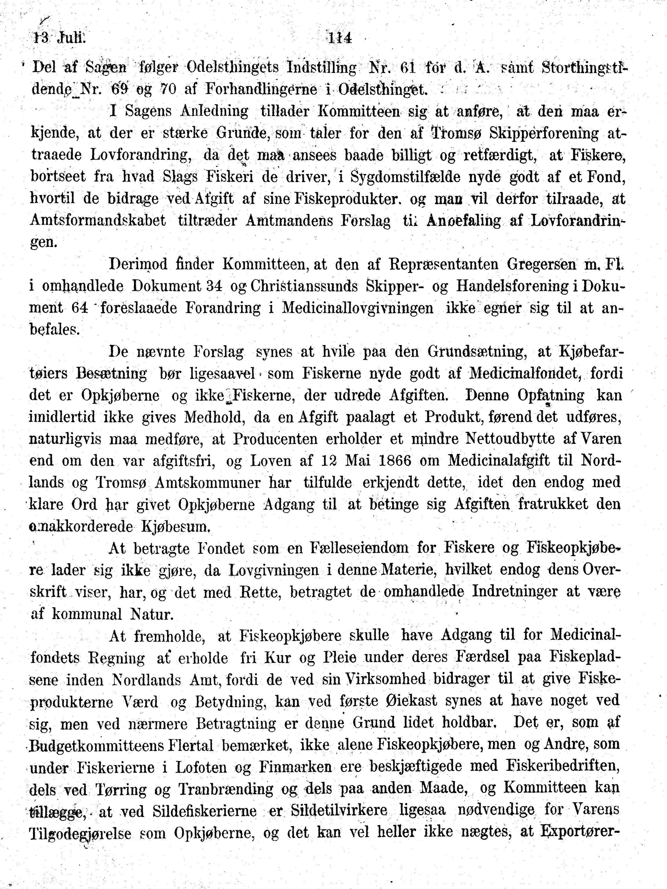 Nordland Fylkeskommune. Fylkestinget, AIN/NFK-17/176/A/Ac/L0010: Fylkestingsforhandlinger 1874-1880, 1874-1880