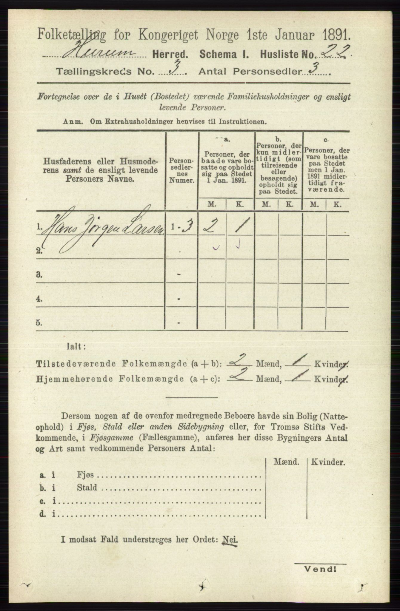 RA, Folketelling 1891 for 0628 Hurum herred, 1891, s. 940