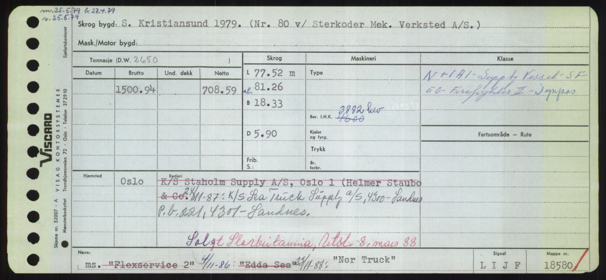 Sjøfartsdirektoratet med forløpere, Skipsmålingen, RA/S-1627/H/Hd/L0026: Fartøy, N-Norhol, s. 331