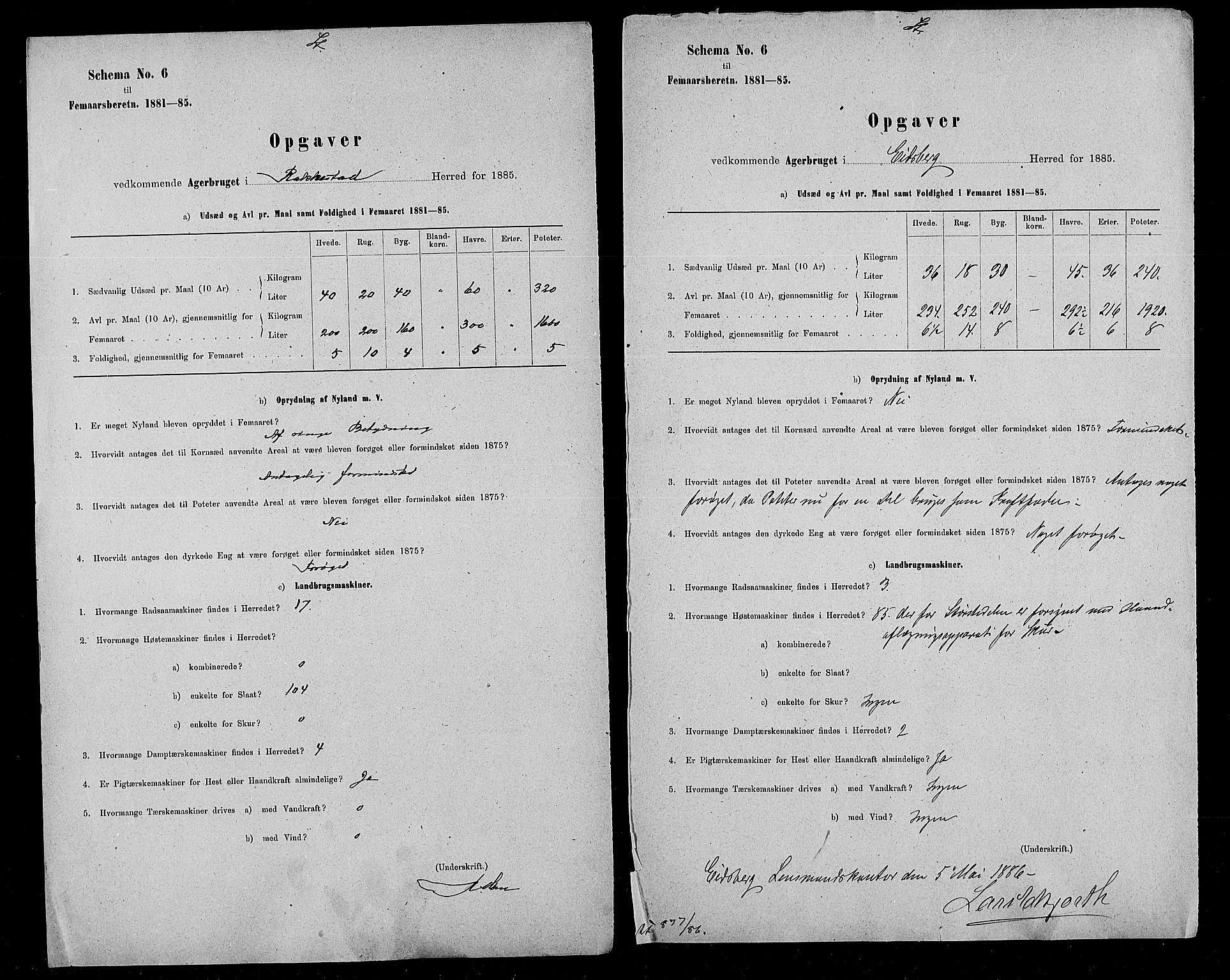 Statistisk sentralbyrå, Næringsøkonomiske emner, Generelt - Amtmennenes femårsberetninger, RA/S-2233/F/Fa/L0059: --, 1876-1885, s. 474