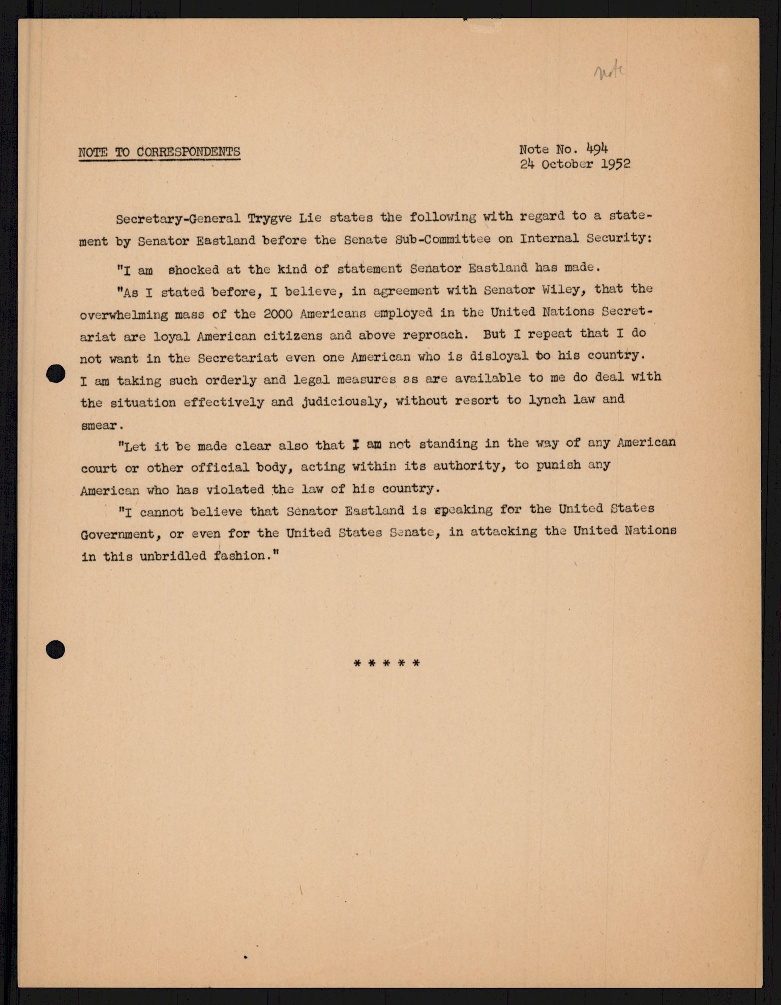 Lie, Trygve, AV/RA-PA-1407/D/L0014: Generalsekretærens papirer., 1947-1953, s. 20