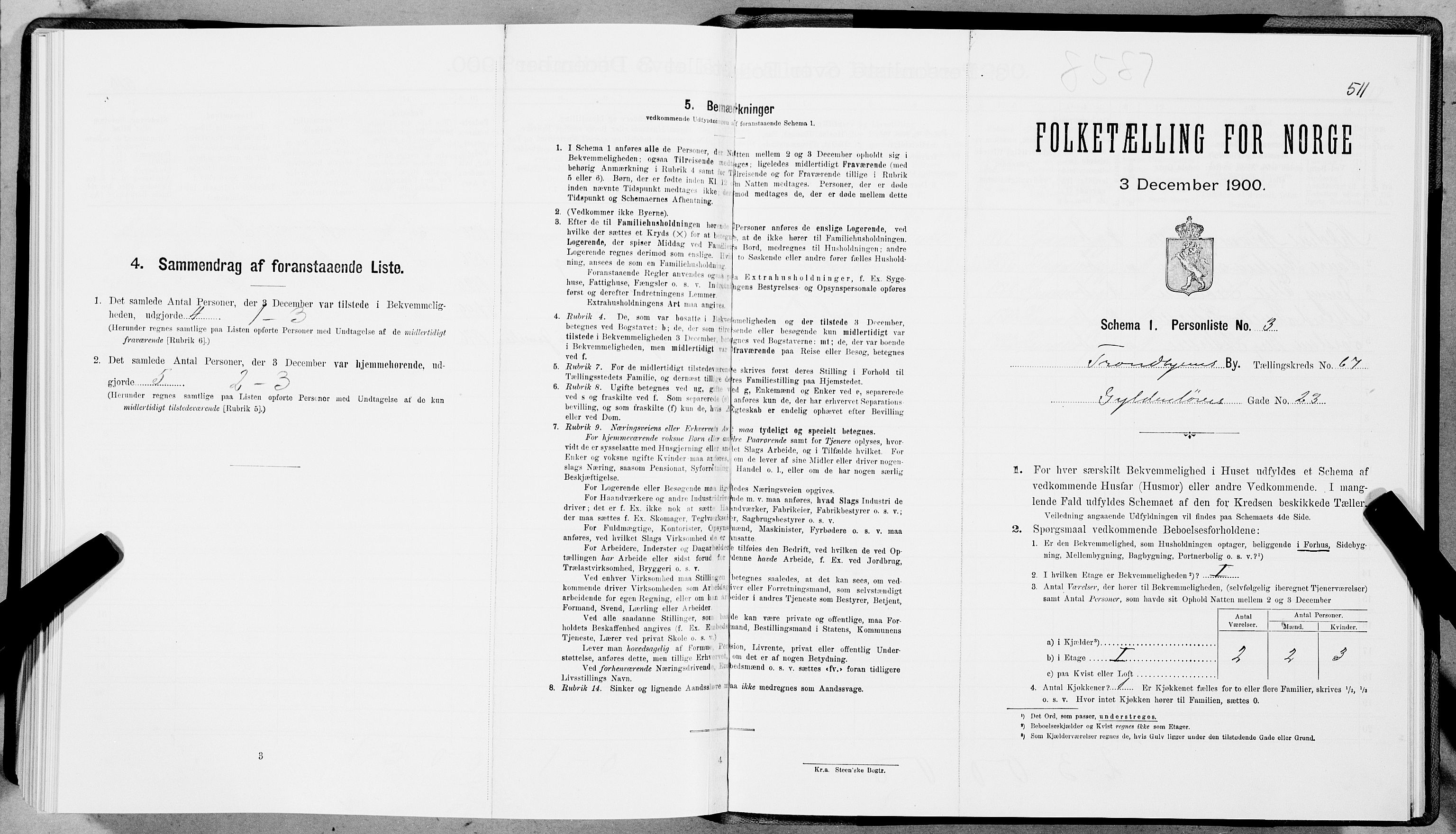 SAT, Folketelling 1900 for 1601 Trondheim kjøpstad, 1900, s. 12284