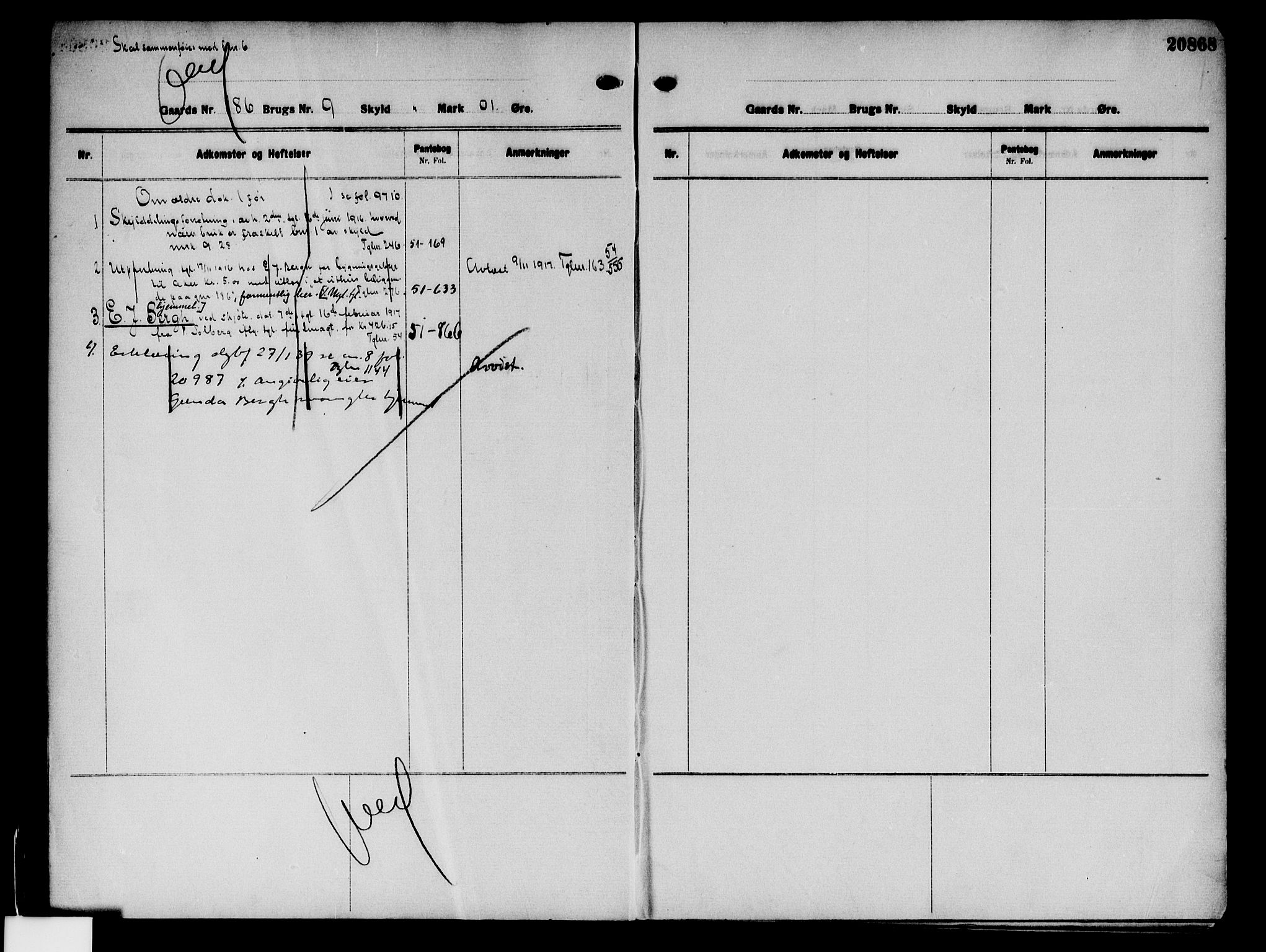 Aker herredsskriveri, SAO/A-10896/G/Ga/Gab/Gaba/L0036: Panteregister nr. I 36, 1916-1950, s. 20868