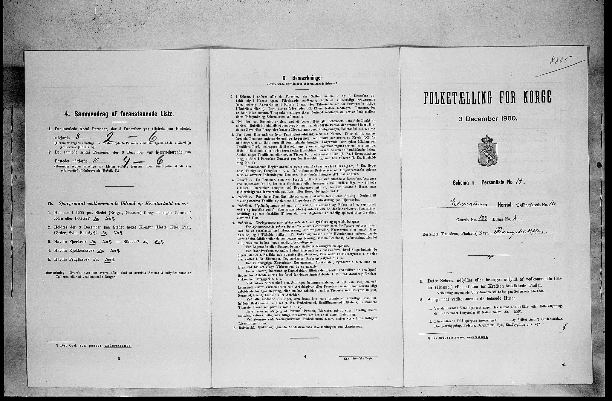SAH, Folketelling 1900 for 0427 Elverum herred, 1900, s. 2264