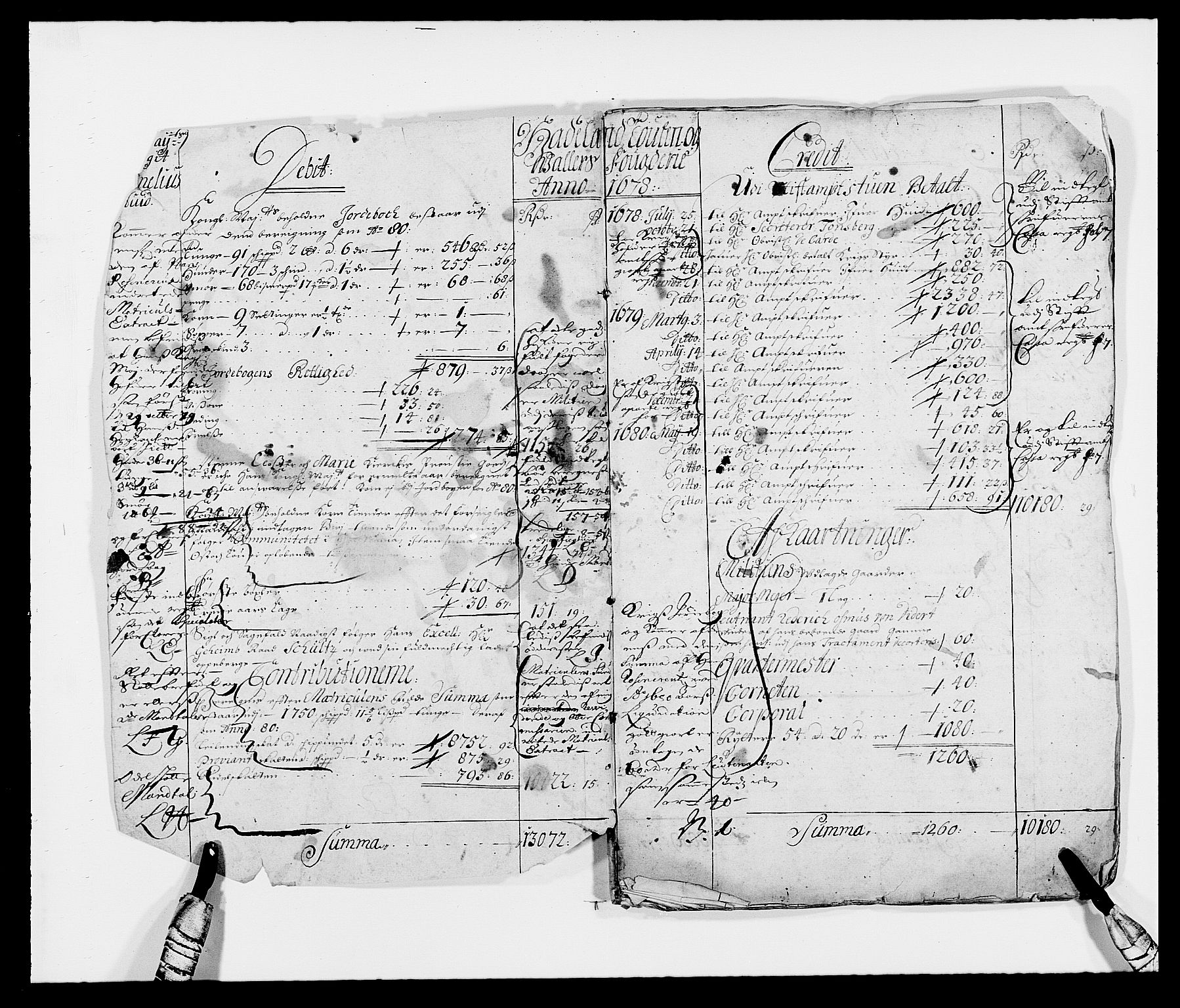 Rentekammeret inntil 1814, Reviderte regnskaper, Fogderegnskap, RA/EA-4092/R18/L1287: Fogderegnskap Hadeland, Toten og Valdres, 1688, s. 3