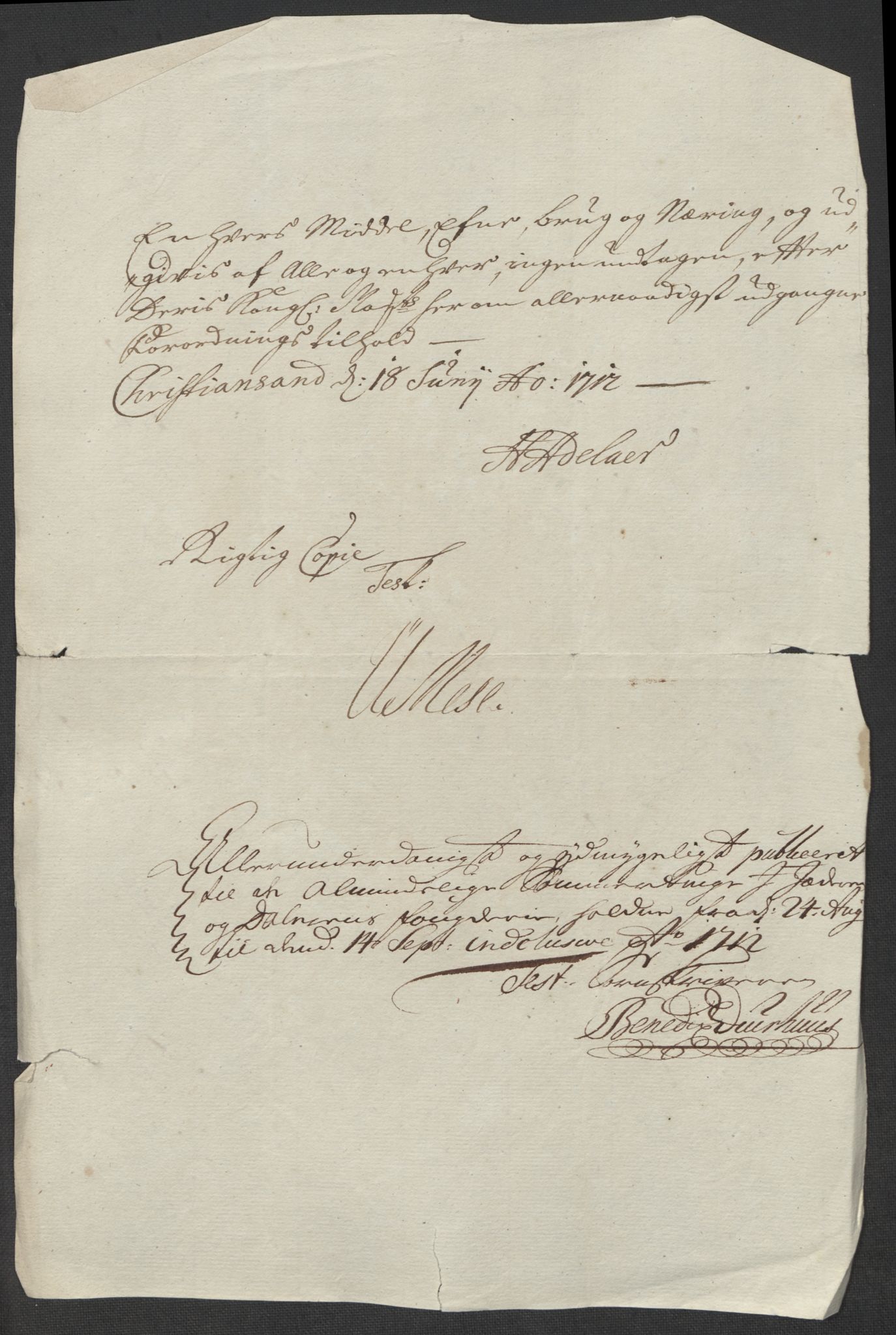 Rentekammeret inntil 1814, Reviderte regnskaper, Fogderegnskap, AV/RA-EA-4092/R46/L2737: Fogderegnskap Jæren og Dalane, 1712, s. 146