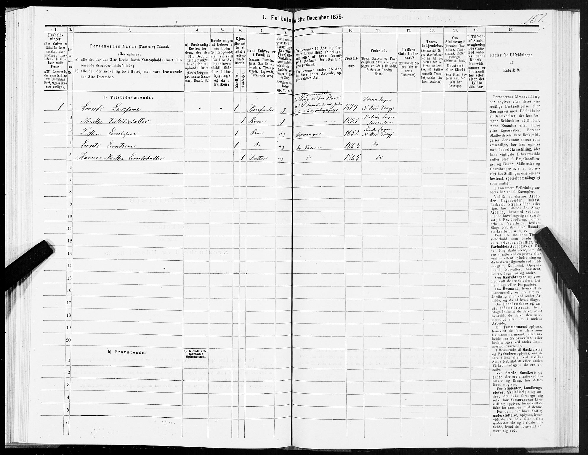 SAT, Folketelling 1875 for 1714P Nedre Stjørdal prestegjeld, 1875, s. 9151