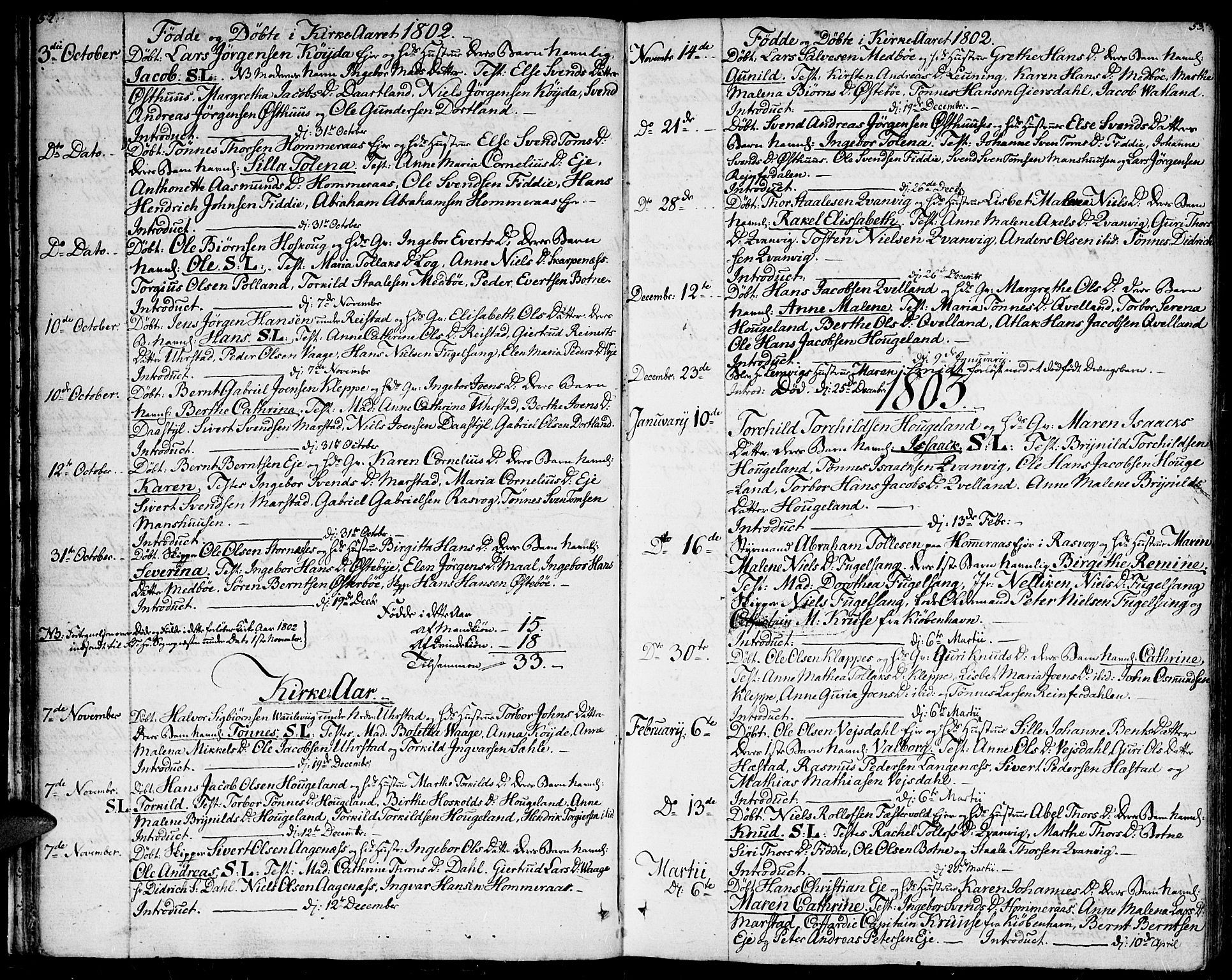Flekkefjord sokneprestkontor, AV/SAK-1111-0012/F/Fa/Fab/L0002: Ministerialbok nr. A 2, 1781-1832, s. 52-53