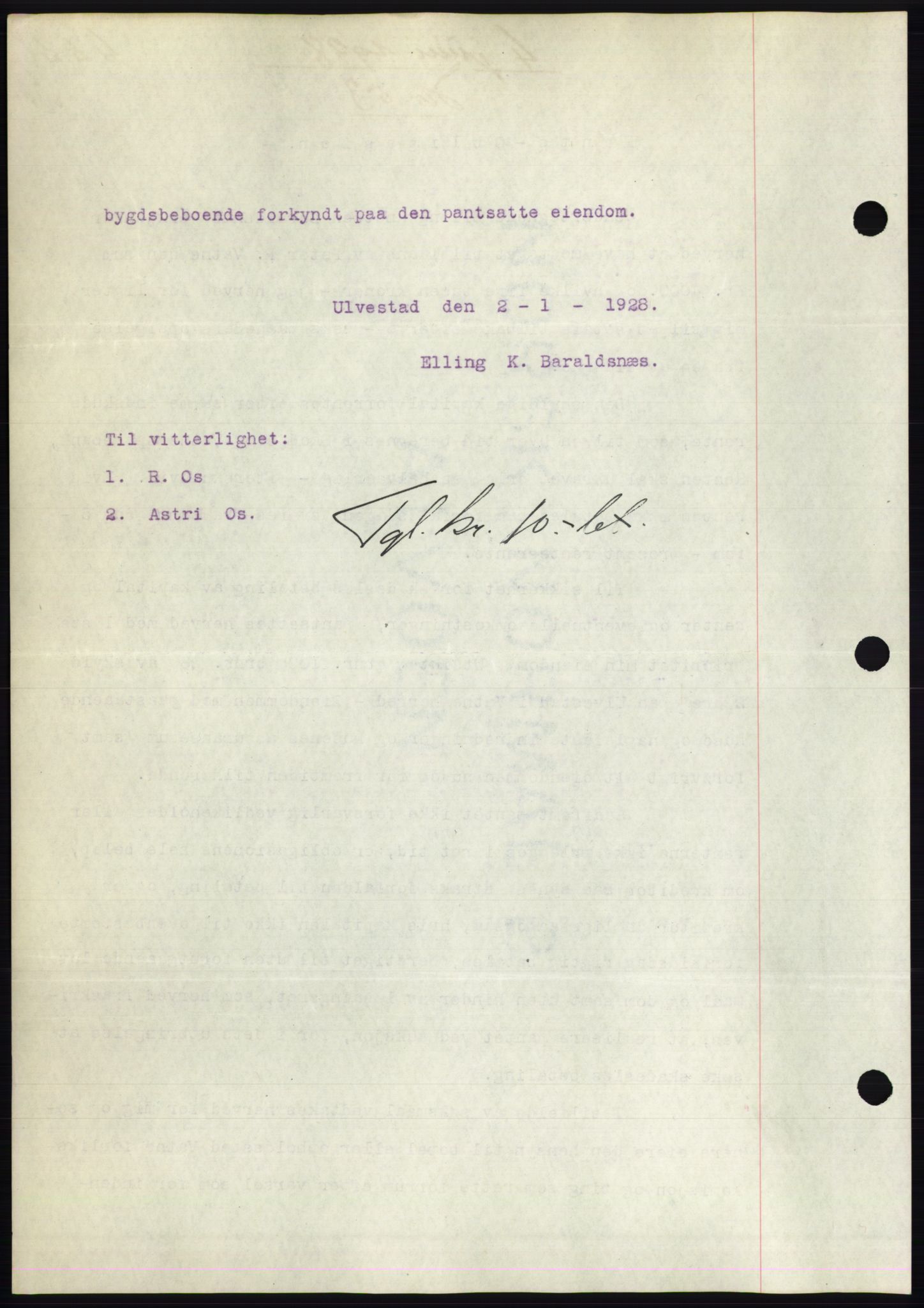 Nordre Sunnmøre sorenskriveri, AV/SAT-A-0006/1/2/2C/2Ca/L0041: Pantebok nr. 41, 1928-1928, Tingl.dato: 04.06.1928