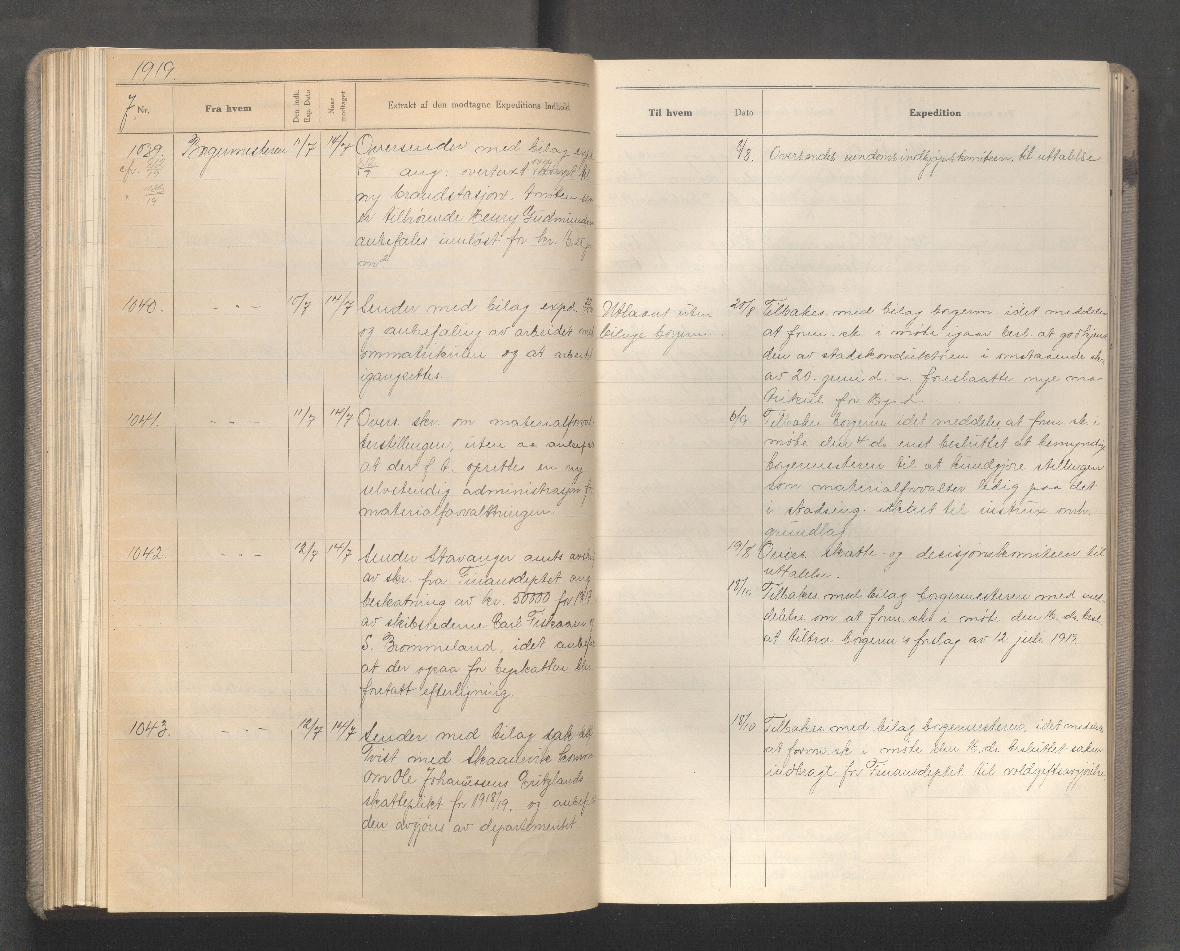 Haugesund kommune - Formannskapet, IKAR/X-0001/C/L0009: Journal, 1919-1920, s. 63