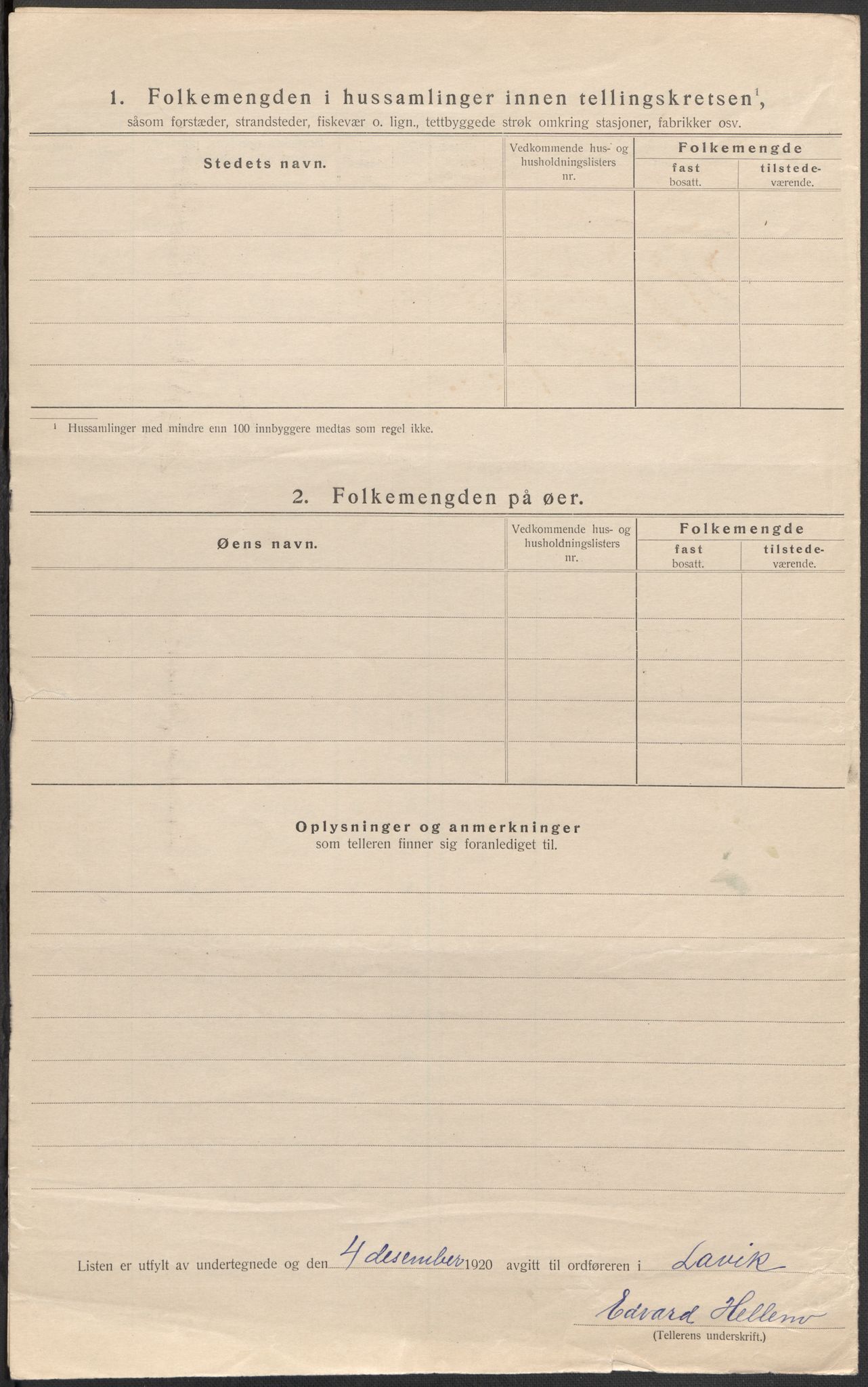 SAB, Folketelling 1920 for 1415 Lavik herred, 1920, s. 31