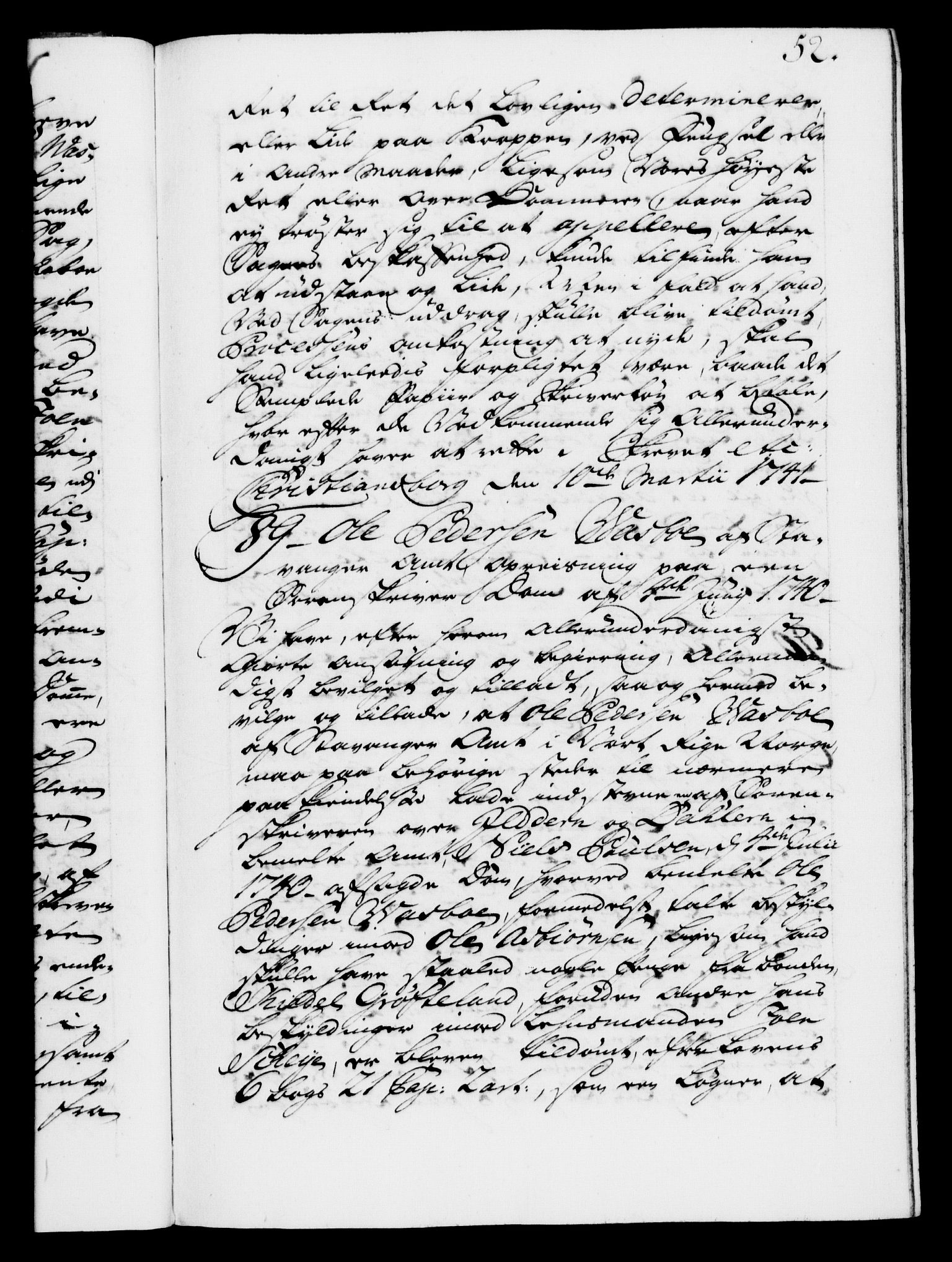 Danske Kanselli 1572-1799, RA/EA-3023/F/Fc/Fca/Fcaa/L0032: Norske registre, 1741-1742, s. 52a