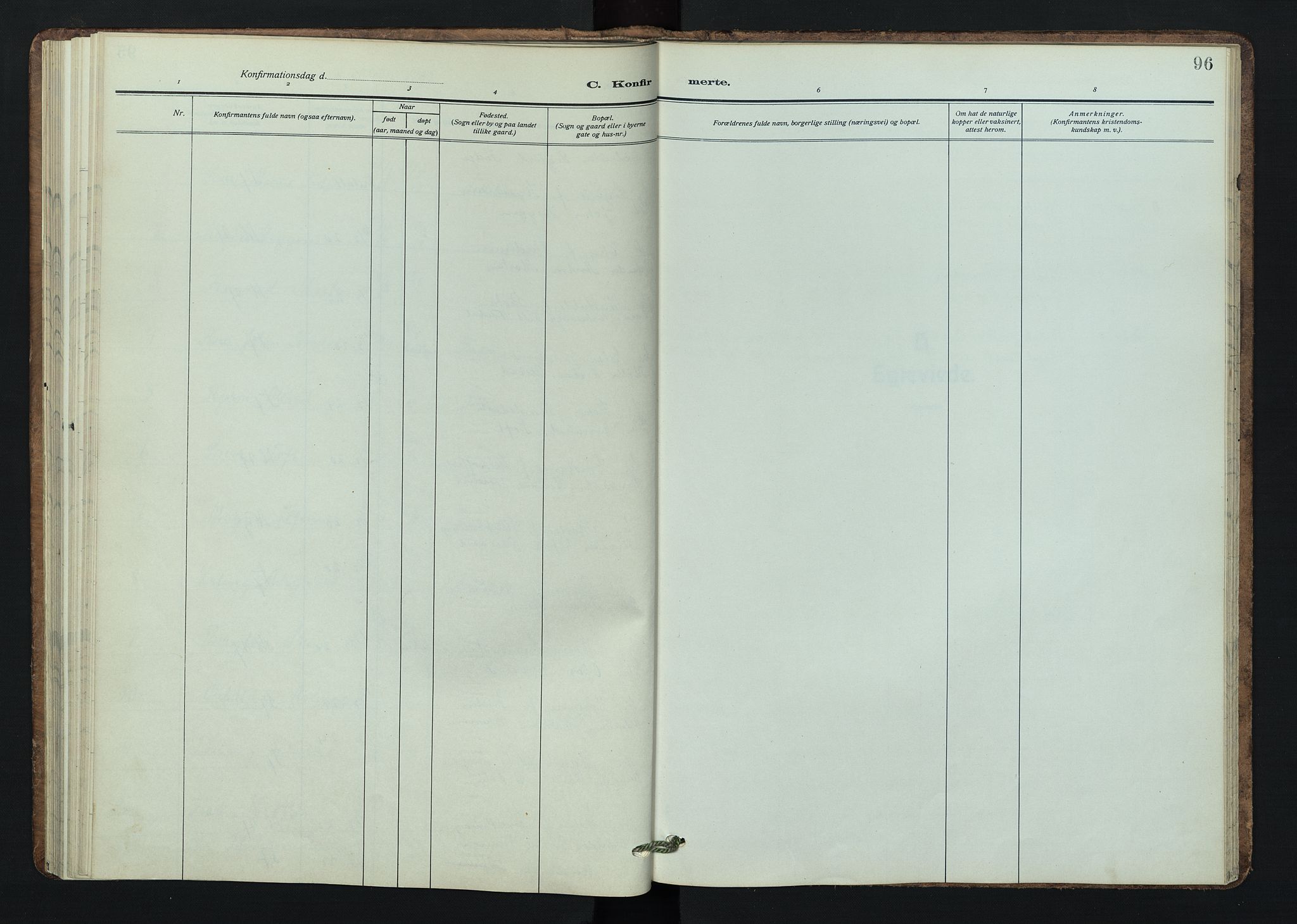 Østre Gausdal prestekontor, SAH/PREST-092/H/Ha/Hab/L0005: Klokkerbok nr. 5, 1915-1944, s. 96