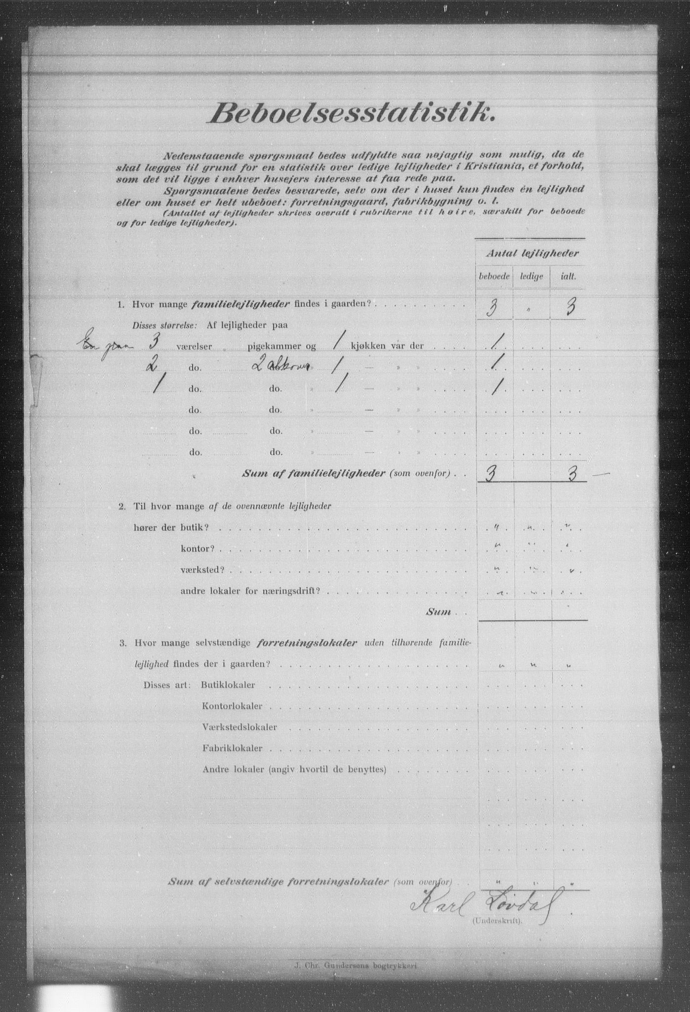 OBA, Kommunal folketelling 31.12.1903 for Kristiania kjøpstad, 1903, s. 1629