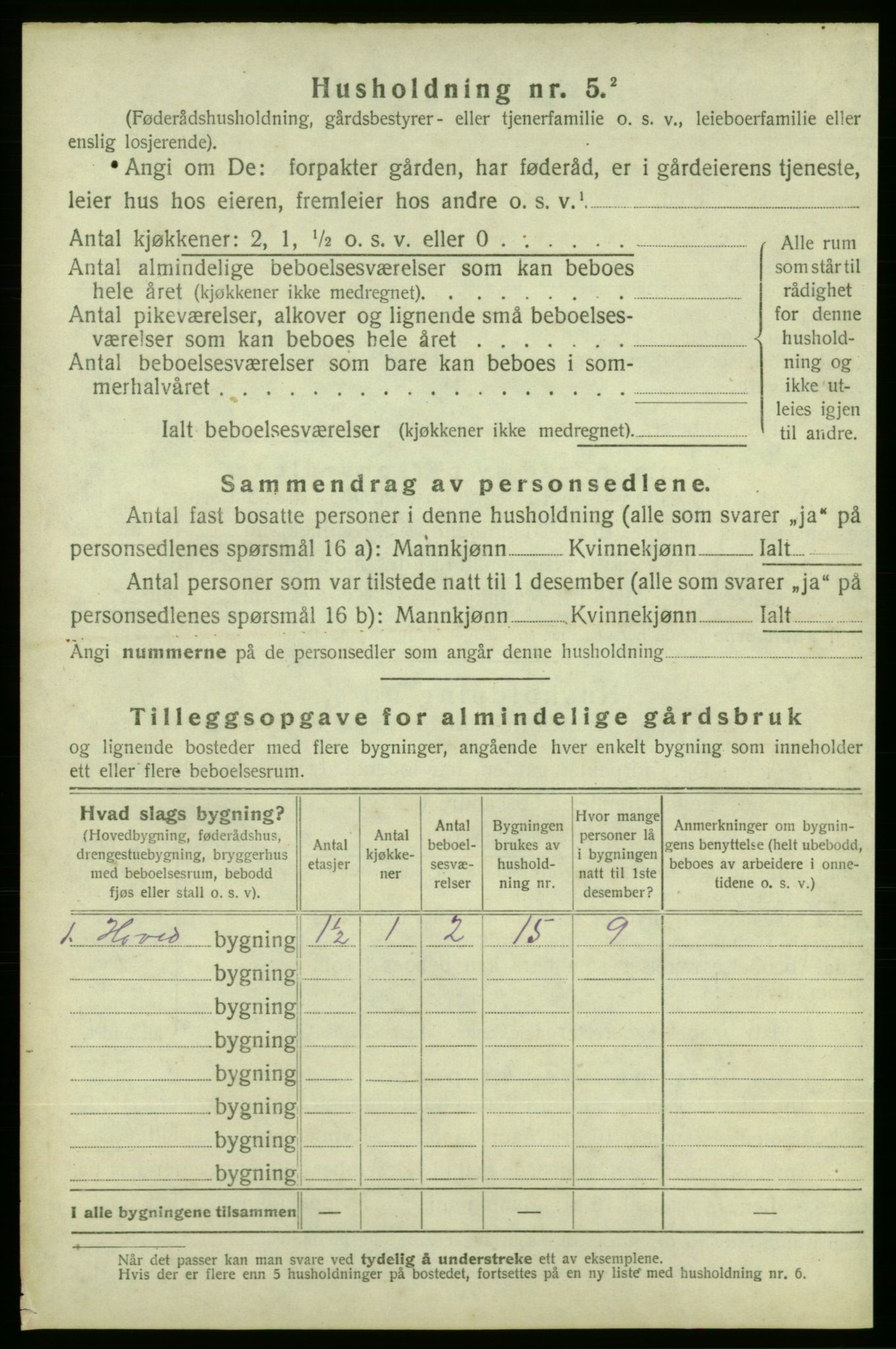 SAB, Folketelling 1920 for 1212 Skånevik herred, 1920, s. 1594