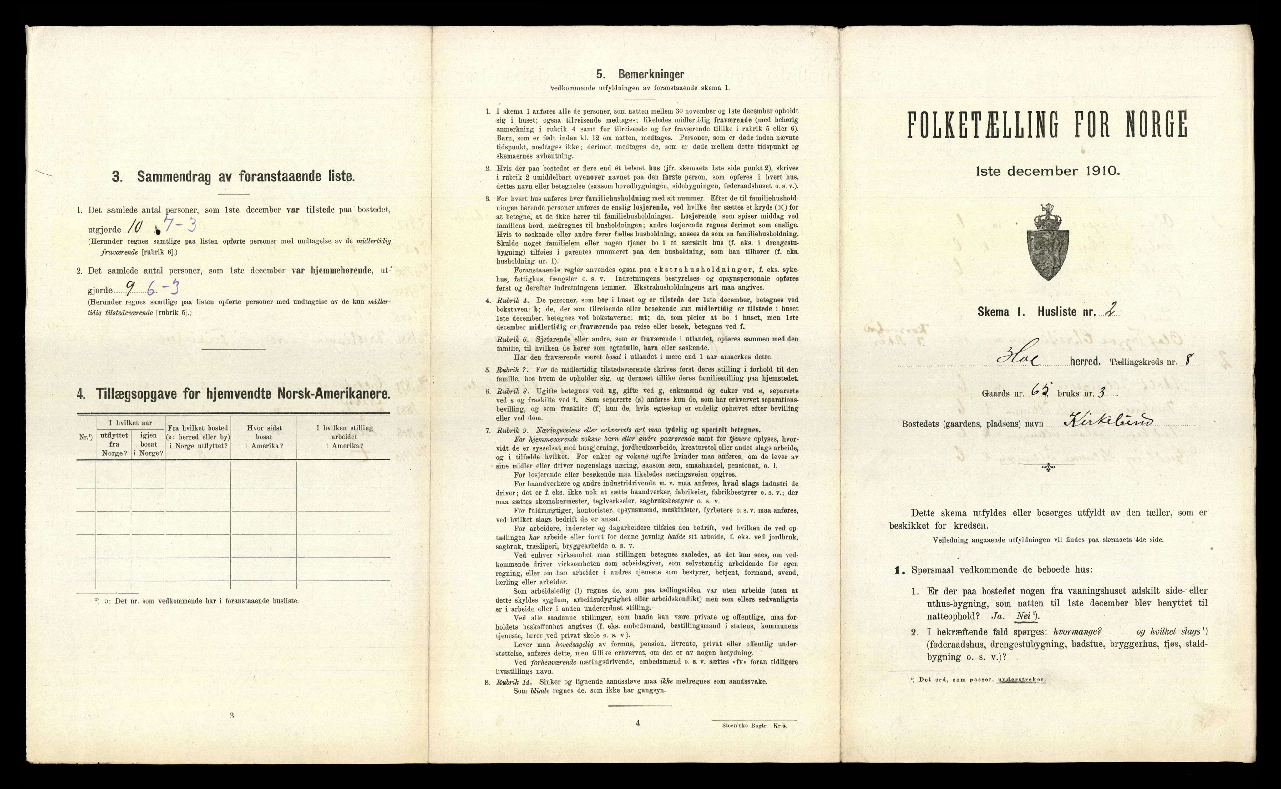RA, Folketelling 1910 for 0620 Hol herred, 1910, s. 607