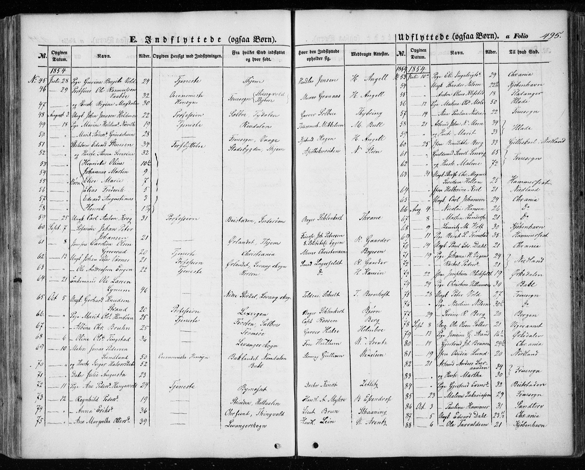 Ministerialprotokoller, klokkerbøker og fødselsregistre - Sør-Trøndelag, SAT/A-1456/601/L0051: Ministerialbok nr. 601A19, 1848-1857, s. 495