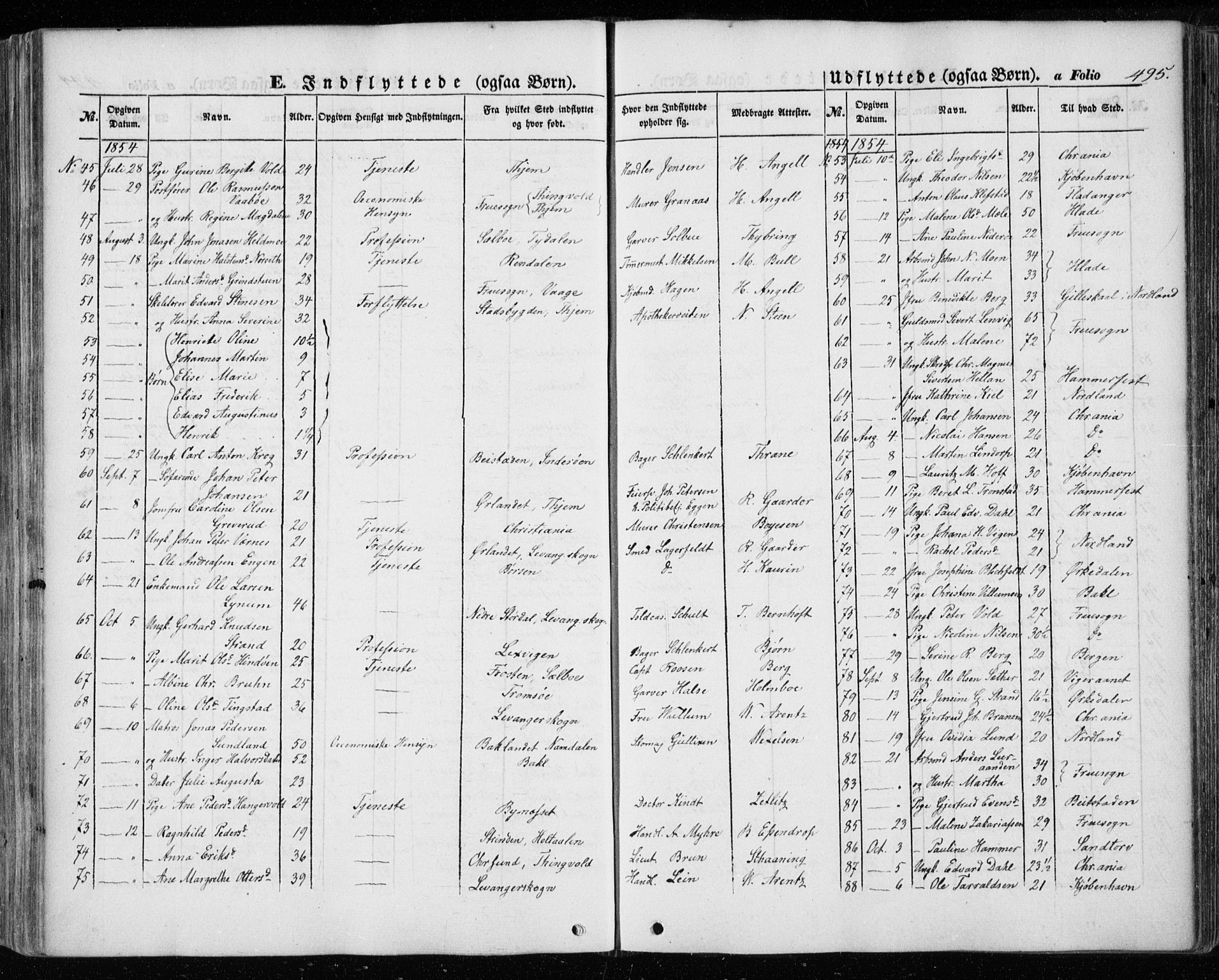 Ministerialprotokoller, klokkerbøker og fødselsregistre - Sør-Trøndelag, AV/SAT-A-1456/601/L0051: Ministerialbok nr. 601A19, 1848-1857, s. 495