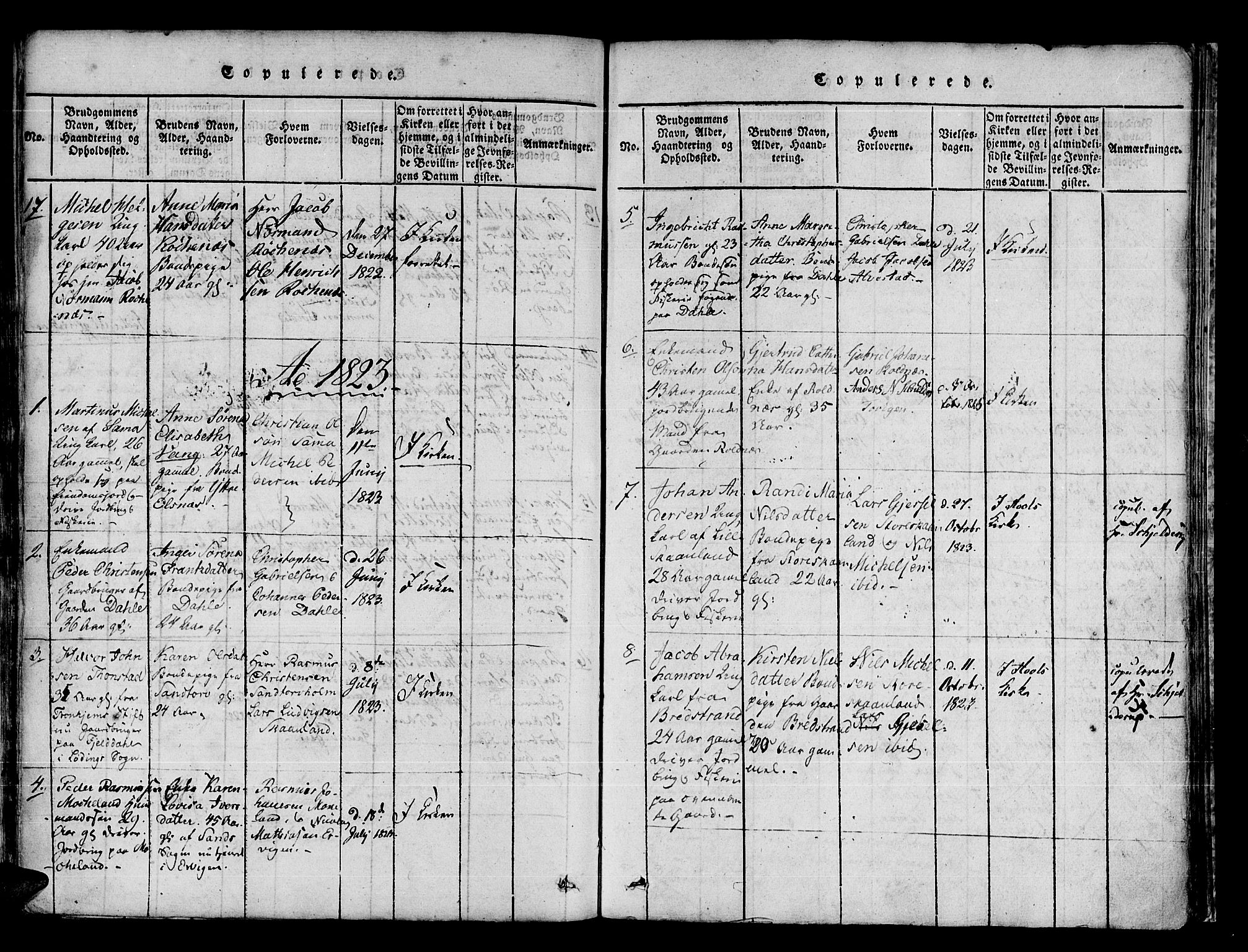 Trondenes sokneprestkontor, AV/SATØ-S-1319/H/Ha/L0006kirke: Ministerialbok nr. 6, 1821-1827