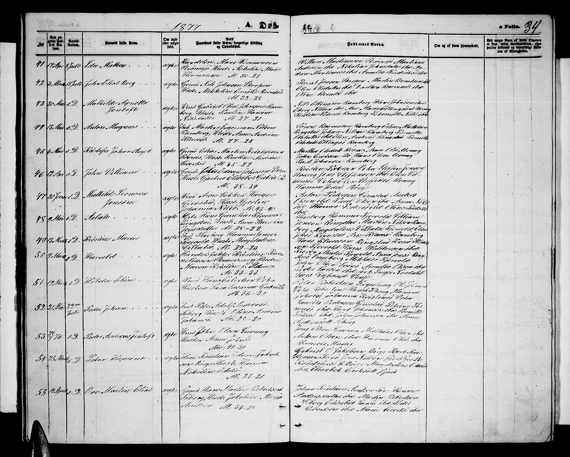 Ministerialprotokoller, klokkerbøker og fødselsregistre - Nordland, AV/SAT-A-1459/891/L1314: Klokkerbok nr. 891C03, 1870-1885, s. 34