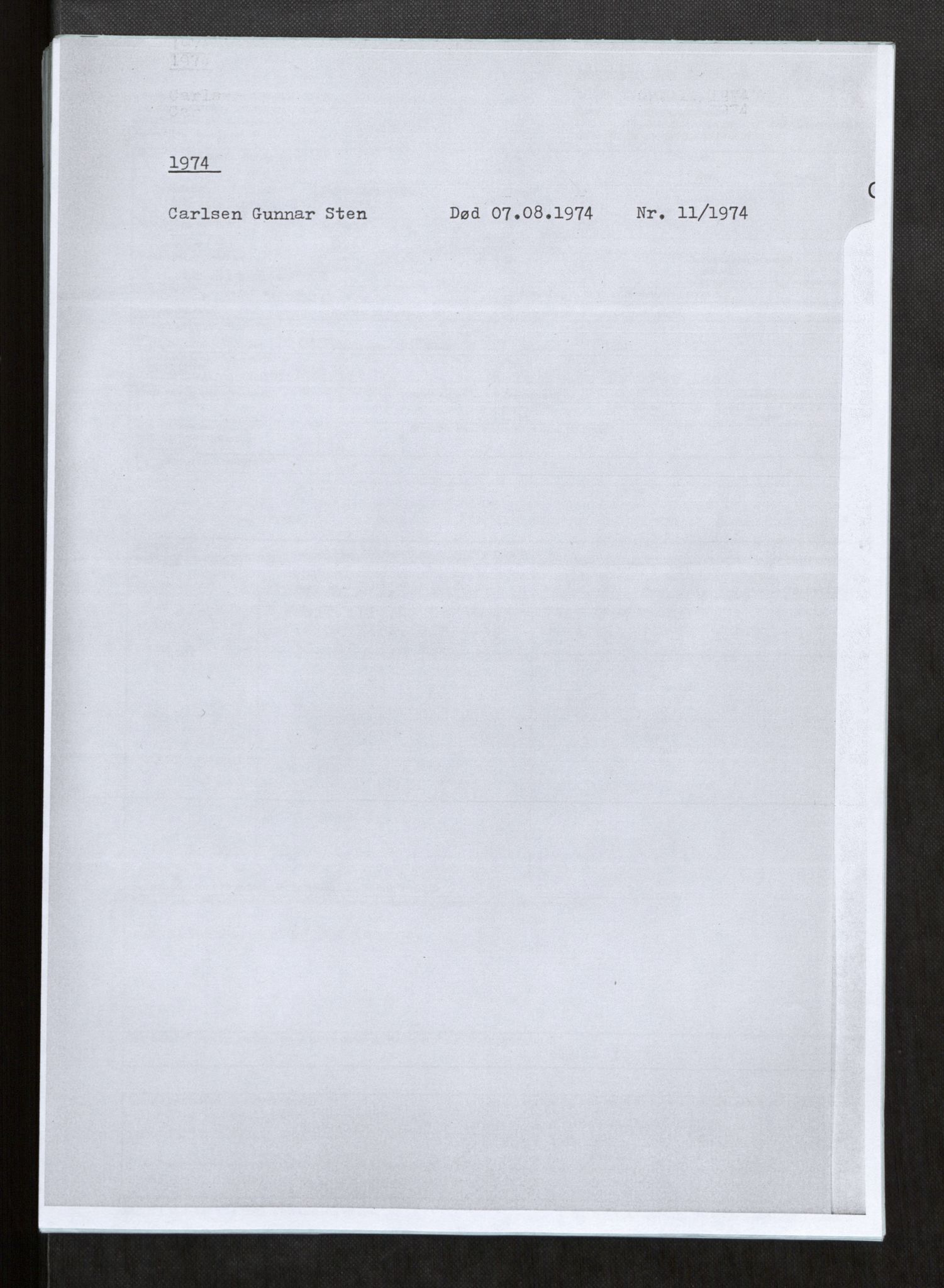 Vefsn lensmannskontor, SAT/A-5714/4/Gh/L0001: Dødsfallprotokoll, 1973-1990, s. 33