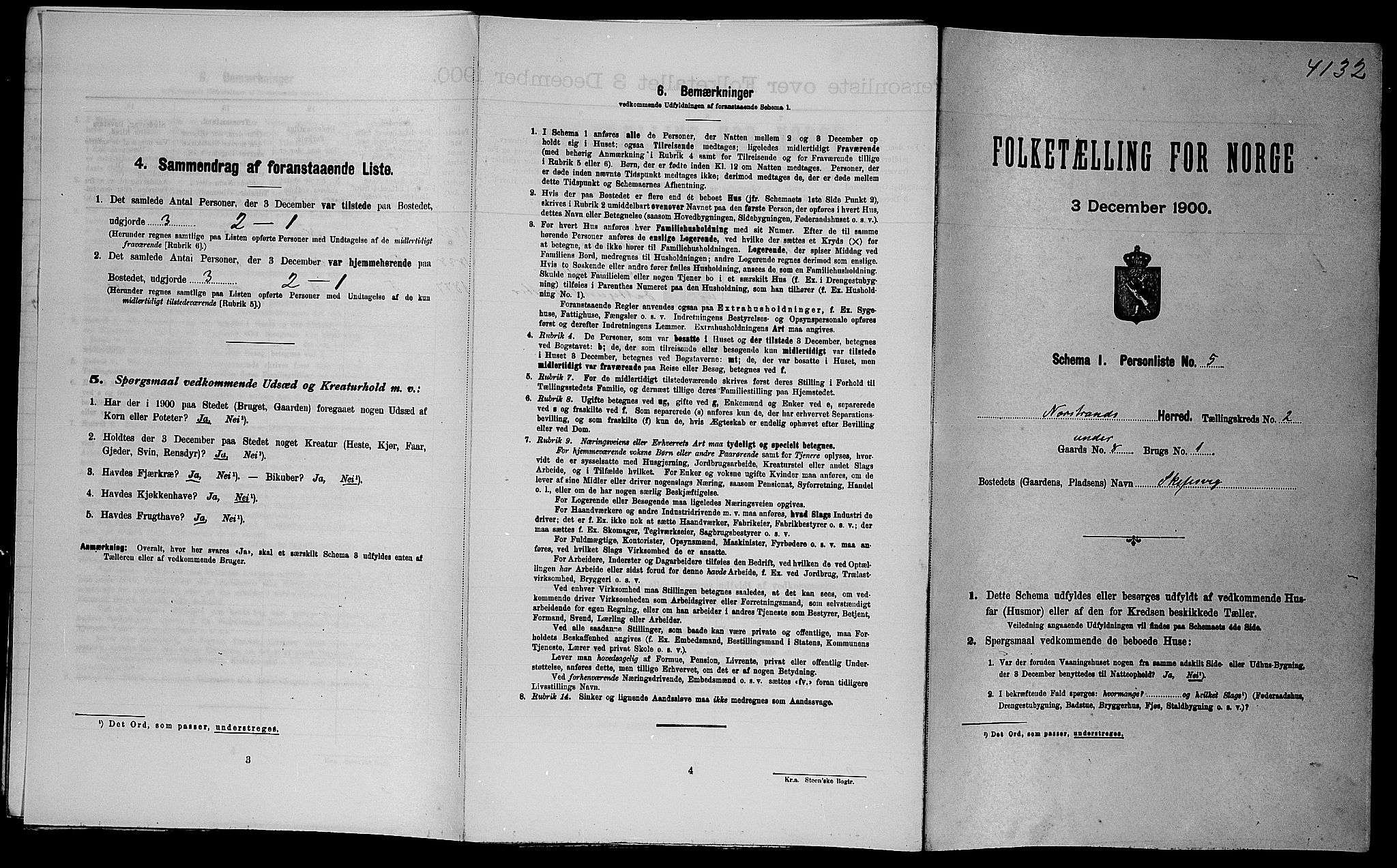 SAST, Folketelling 1900 for 1139 Nedstrand herred, 1900, s. 112