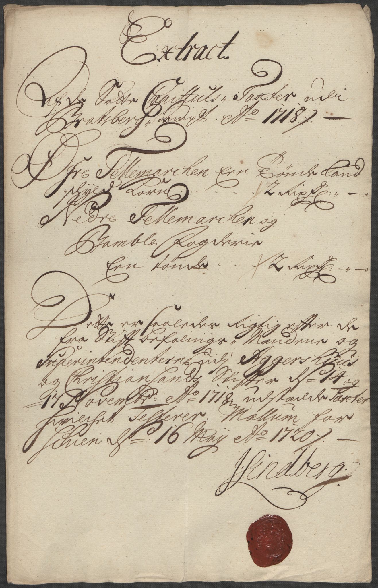 Rentekammeret inntil 1814, Reviderte regnskaper, Fogderegnskap, RA/EA-4092/R36/L2130: Fogderegnskap Øvre og Nedre Telemark og Bamble, 1718, s. 165