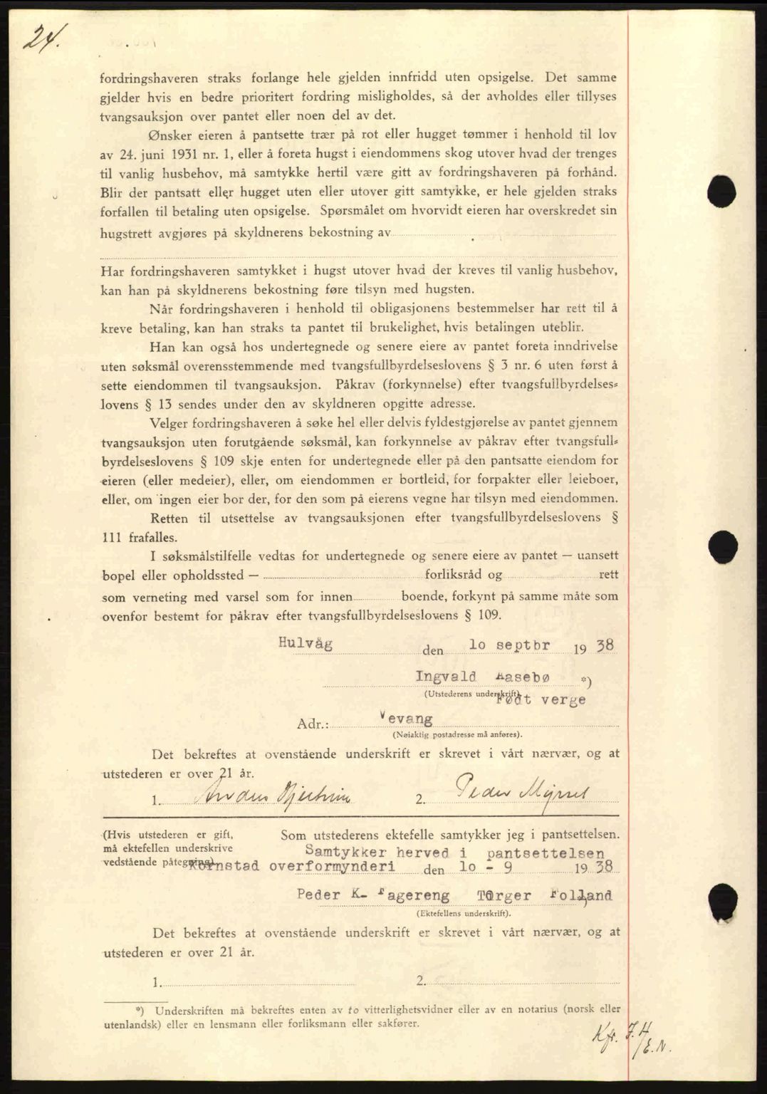 Nordmøre sorenskriveri, SAT/A-4132/1/2/2Ca: Pantebok nr. B84, 1938-1939, Dagboknr: 2261/1938