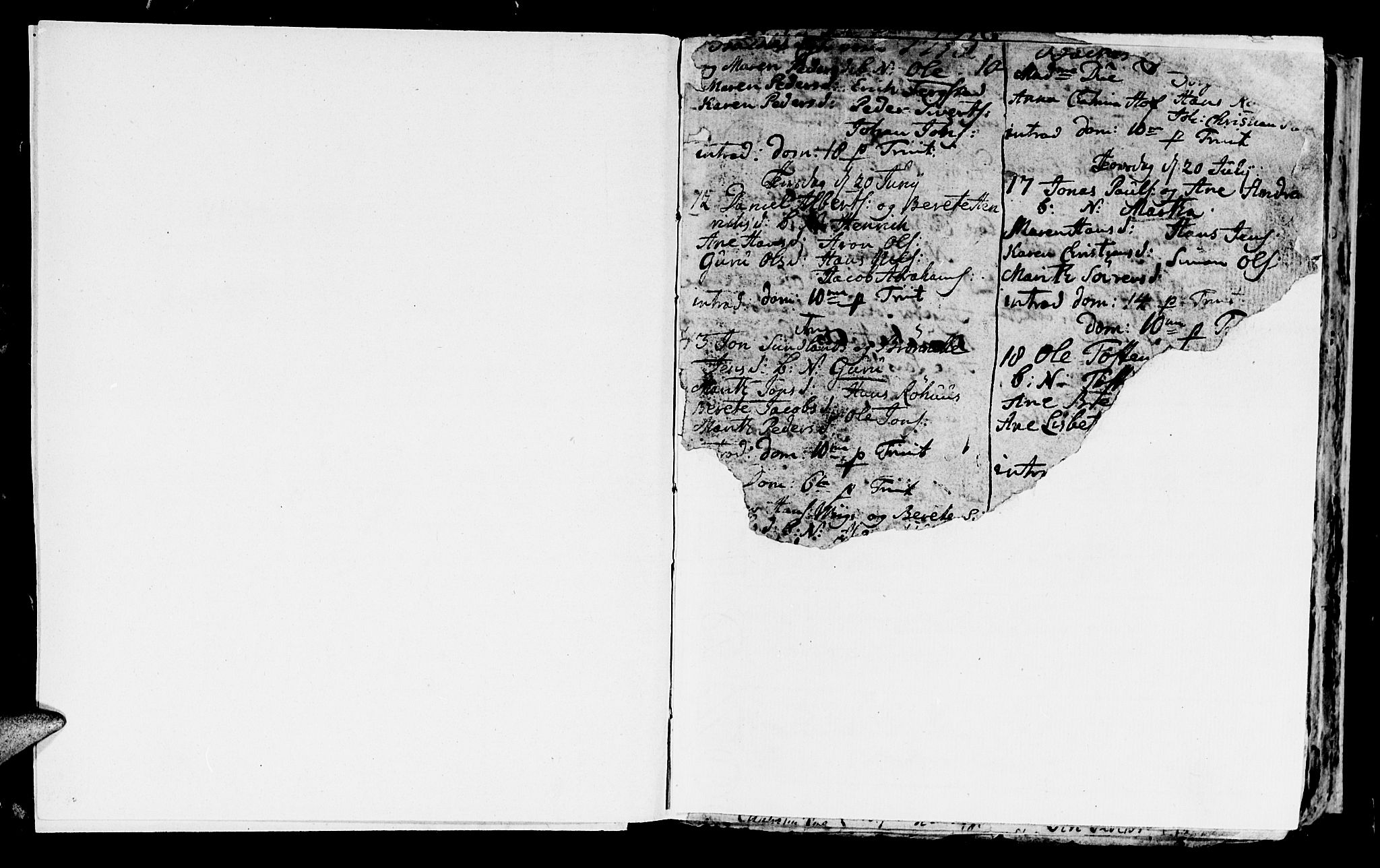 Ministerialprotokoller, klokkerbøker og fødselsregistre - Sør-Trøndelag, AV/SAT-A-1456/604/L0218: Klokkerbok nr. 604C01, 1754-1819, s. 1a