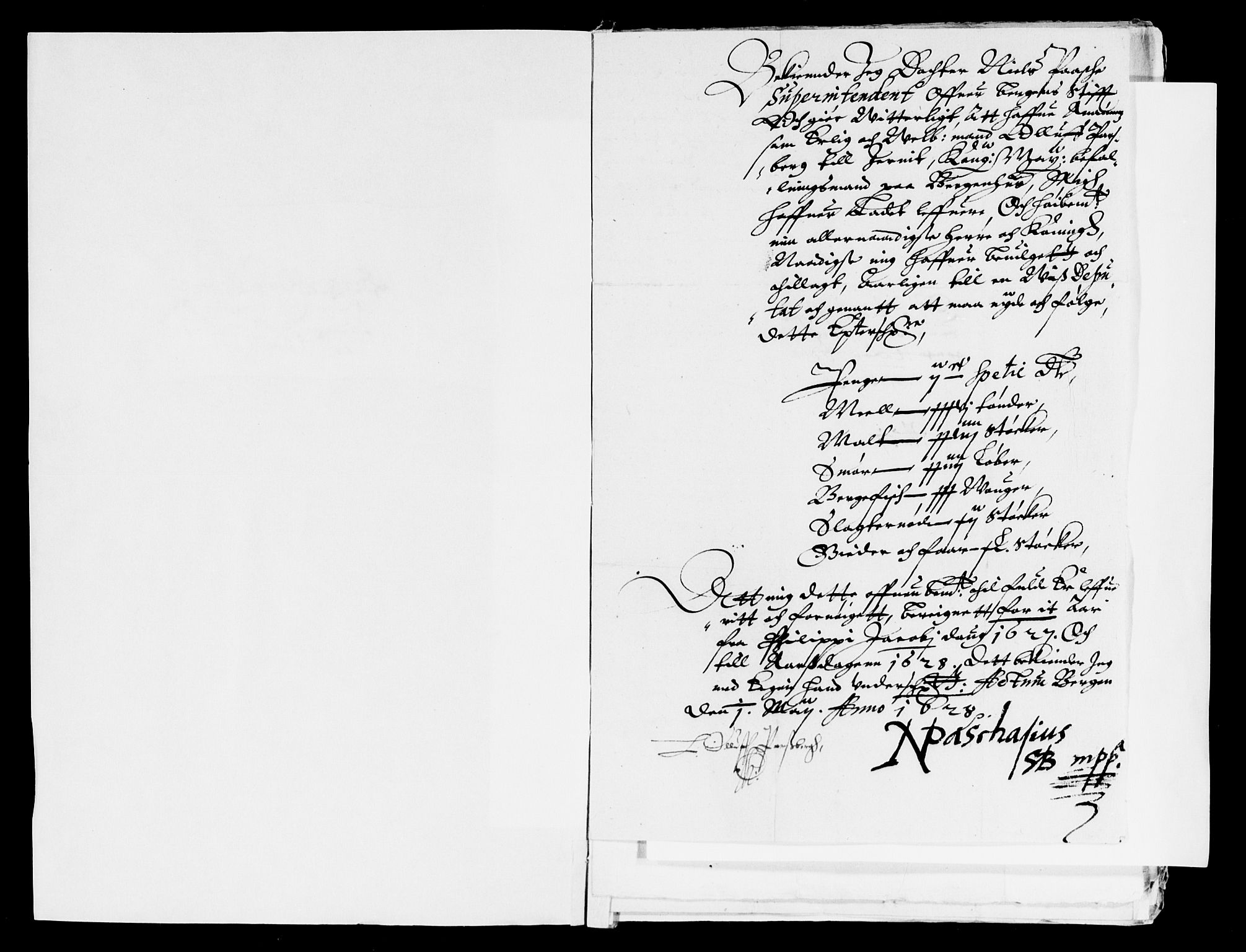 Rentekammeret inntil 1814, Reviderte regnskaper, Lensregnskaper, AV/RA-EA-5023/R/Rb/Rbt/L0044: Bergenhus len, 1627-1628