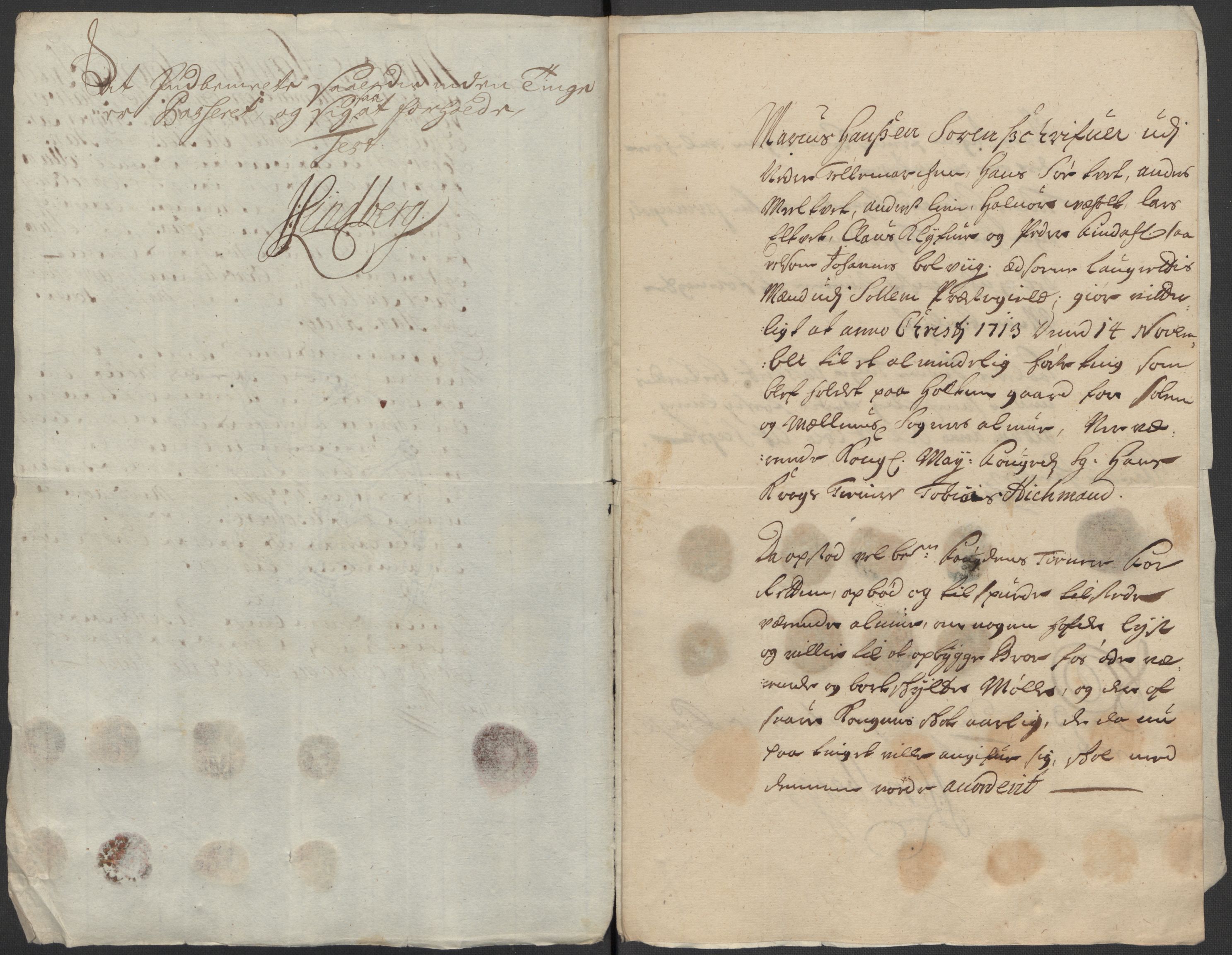 Rentekammeret inntil 1814, Reviderte regnskaper, Fogderegnskap, AV/RA-EA-4092/R36/L2125: Fogderegnskap Øvre og Nedre Telemark og Bamble, 1713, s. 251