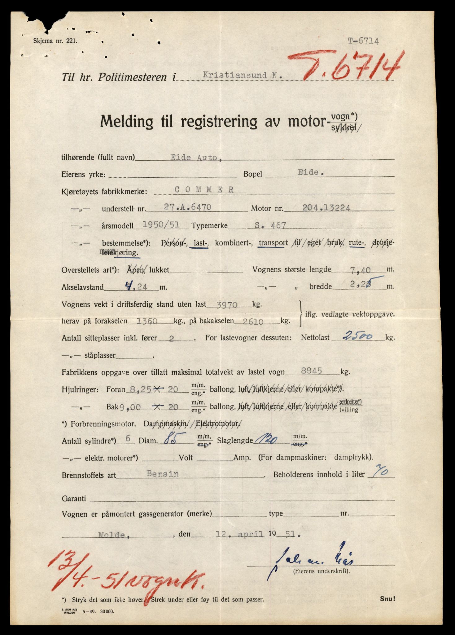 Møre og Romsdal vegkontor - Ålesund trafikkstasjon, AV/SAT-A-4099/F/Fe/L0034: Registreringskort for kjøretøy T 12500 - T 12652, 1927-1998, s. 2981