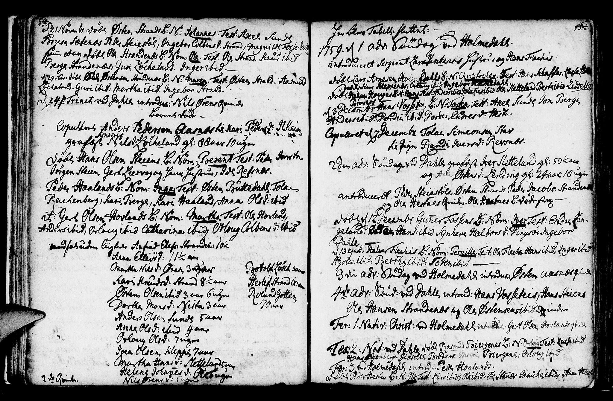 Fjaler sokneprestembete, AV/SAB-A-79801/H/Haa/Haaa/L0001: Ministerialbok nr. A 1, 1755-1778, s. 54-55
