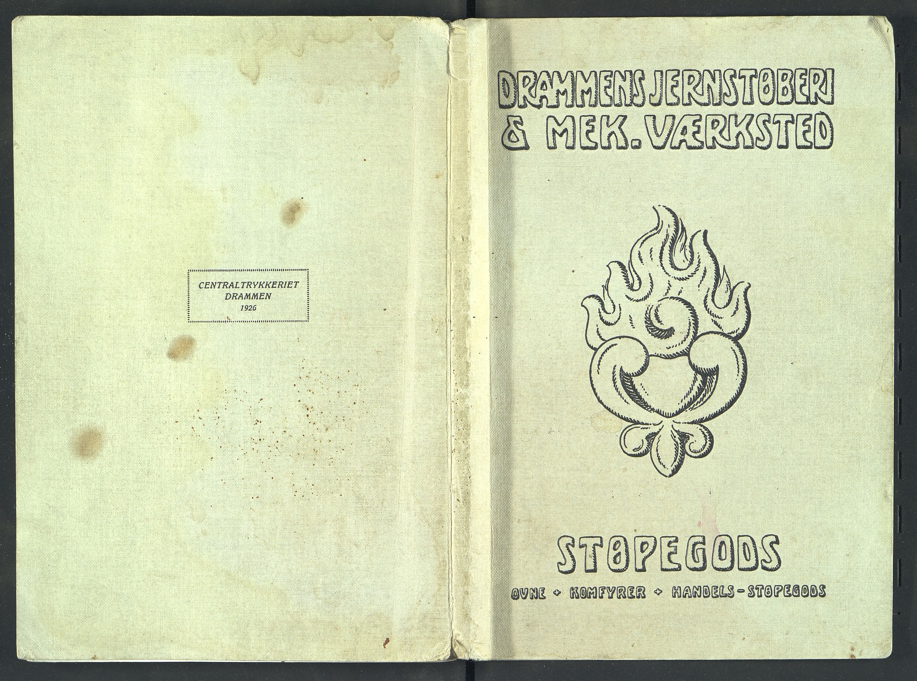 Næs Jernverksmuseets samling av historiske ovnskataloger, NESJ/NJM-006/01/L0022: Drammens Jernstøberi & Mek. Værksted, 1926