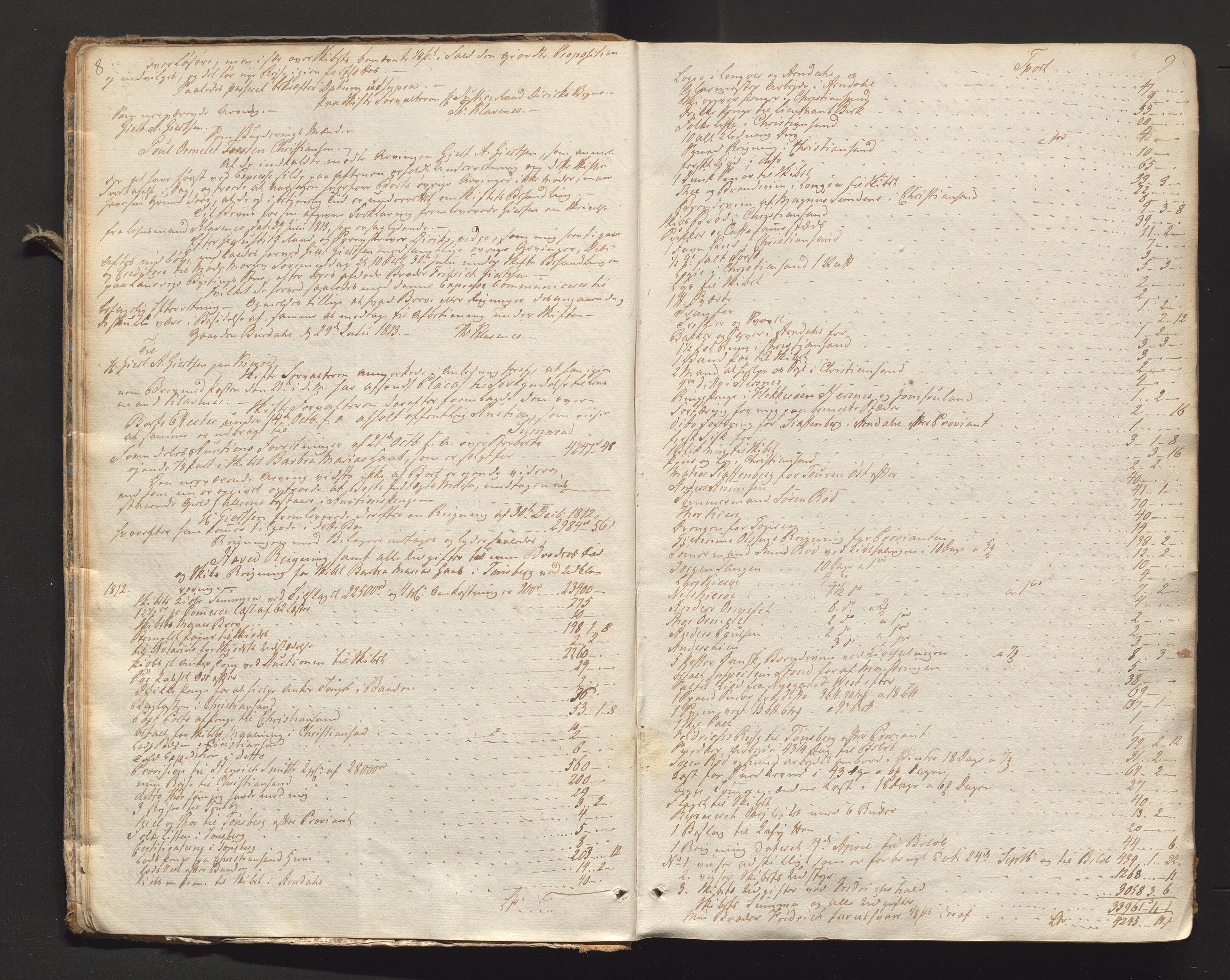 Larvik sorenskriveri, AV/SAKO-A-83/H/Hd/Hda/L0017: Skifteprotokoll, 1813-1816, s. 8-9