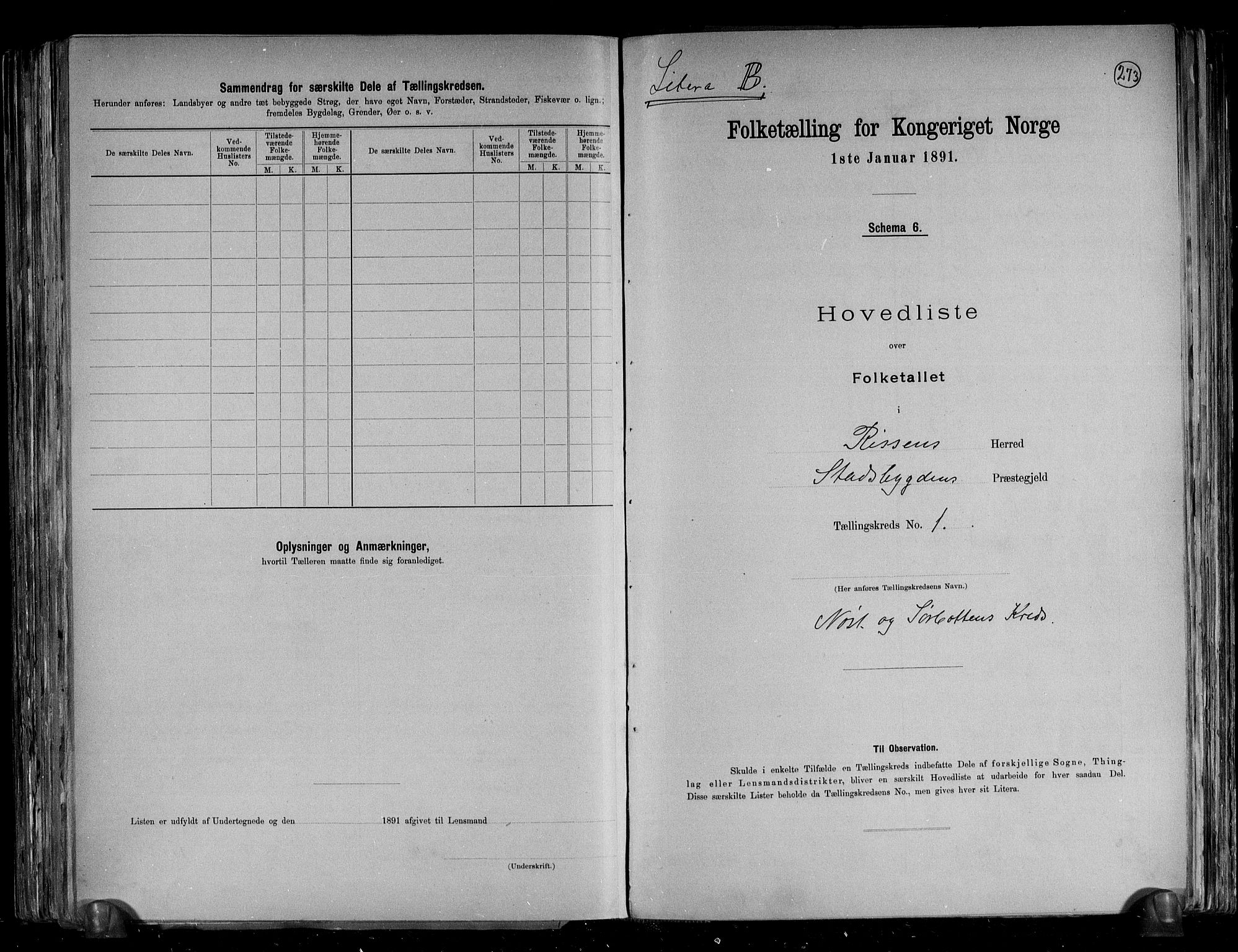 RA, Folketelling 1891 for 1624 Rissa herred, 1891, s. 7