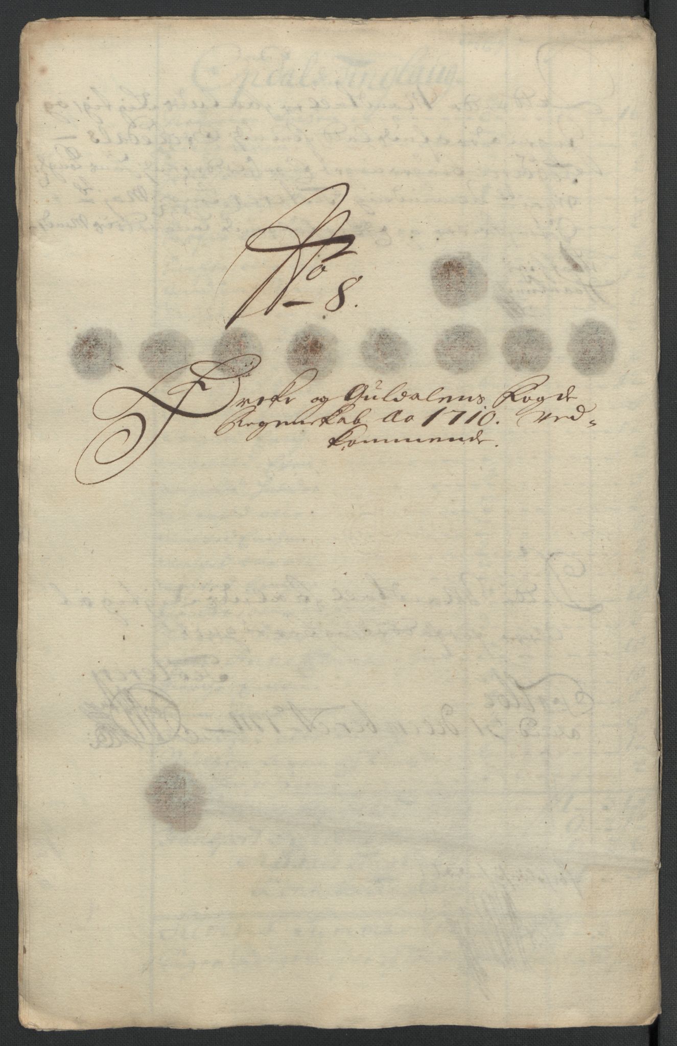 Rentekammeret inntil 1814, Reviderte regnskaper, Fogderegnskap, RA/EA-4092/R60/L3960: Fogderegnskap Orkdal og Gauldal, 1710, s. 150