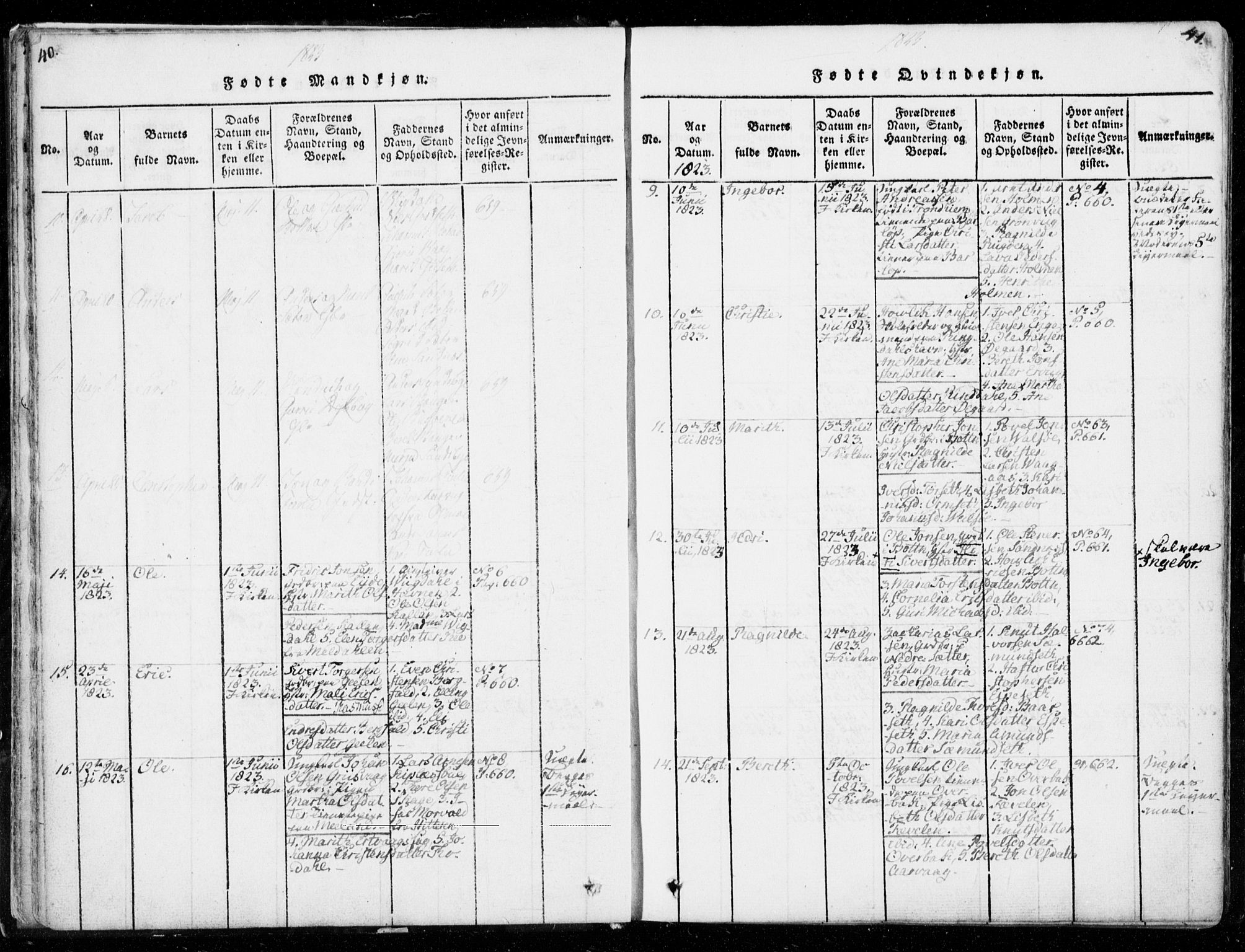 Ministerialprotokoller, klokkerbøker og fødselsregistre - Møre og Romsdal, AV/SAT-A-1454/578/L0903: Ministerialbok nr. 578A02, 1819-1838, s. 40-41
