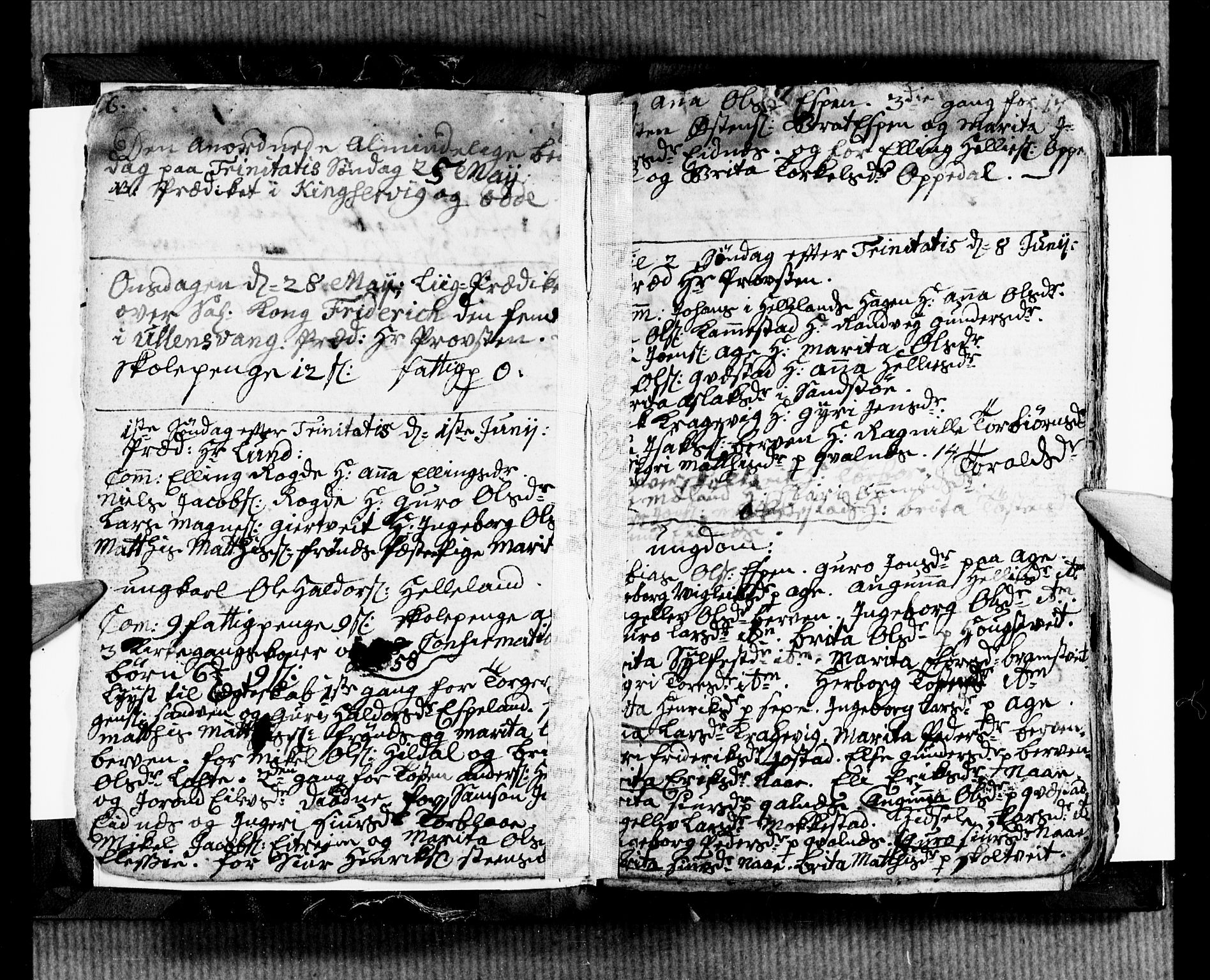Ullensvang sokneprestembete, SAB/A-78701/H/Hab: Klokkerbok nr. B 2, 1766-1768, s. 16-17